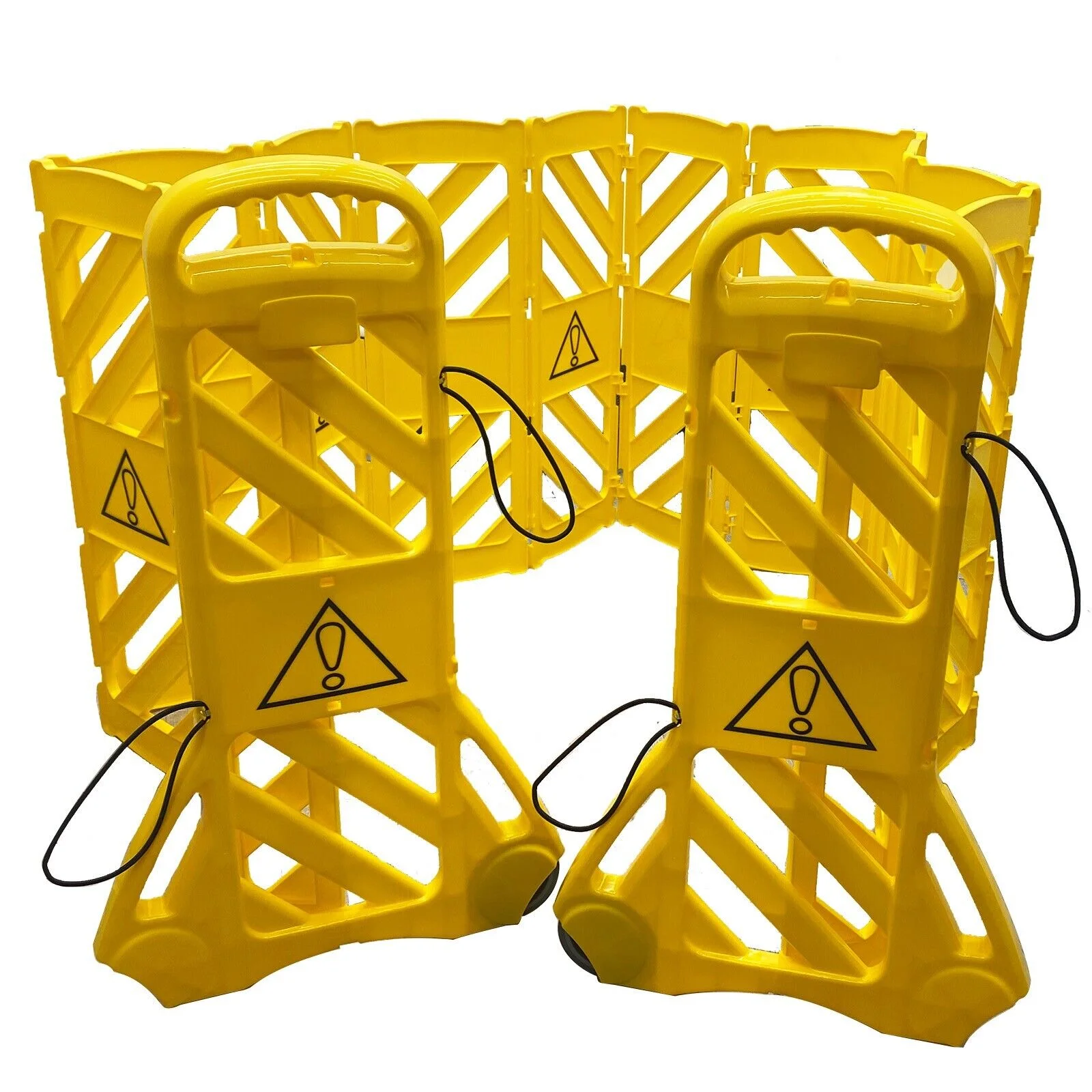 PreAsion Mobile Folding Fence Retractable Folding Fence Mobile Portable Safety Warning Guardrail