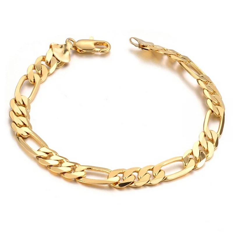 2015 Men New Fashion Cool 18K Gold Bracelet Personalized Jewelry Chain Bracelet