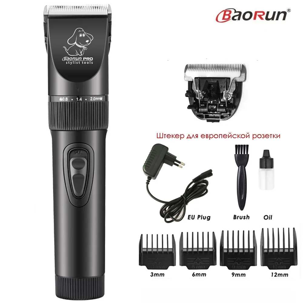 BaoRun P6 Professional Dog Hair Trimmer Rechargeable Pet Cat Grooming Clipper Shaver Low-noise Electric Cutters Haircut Machine