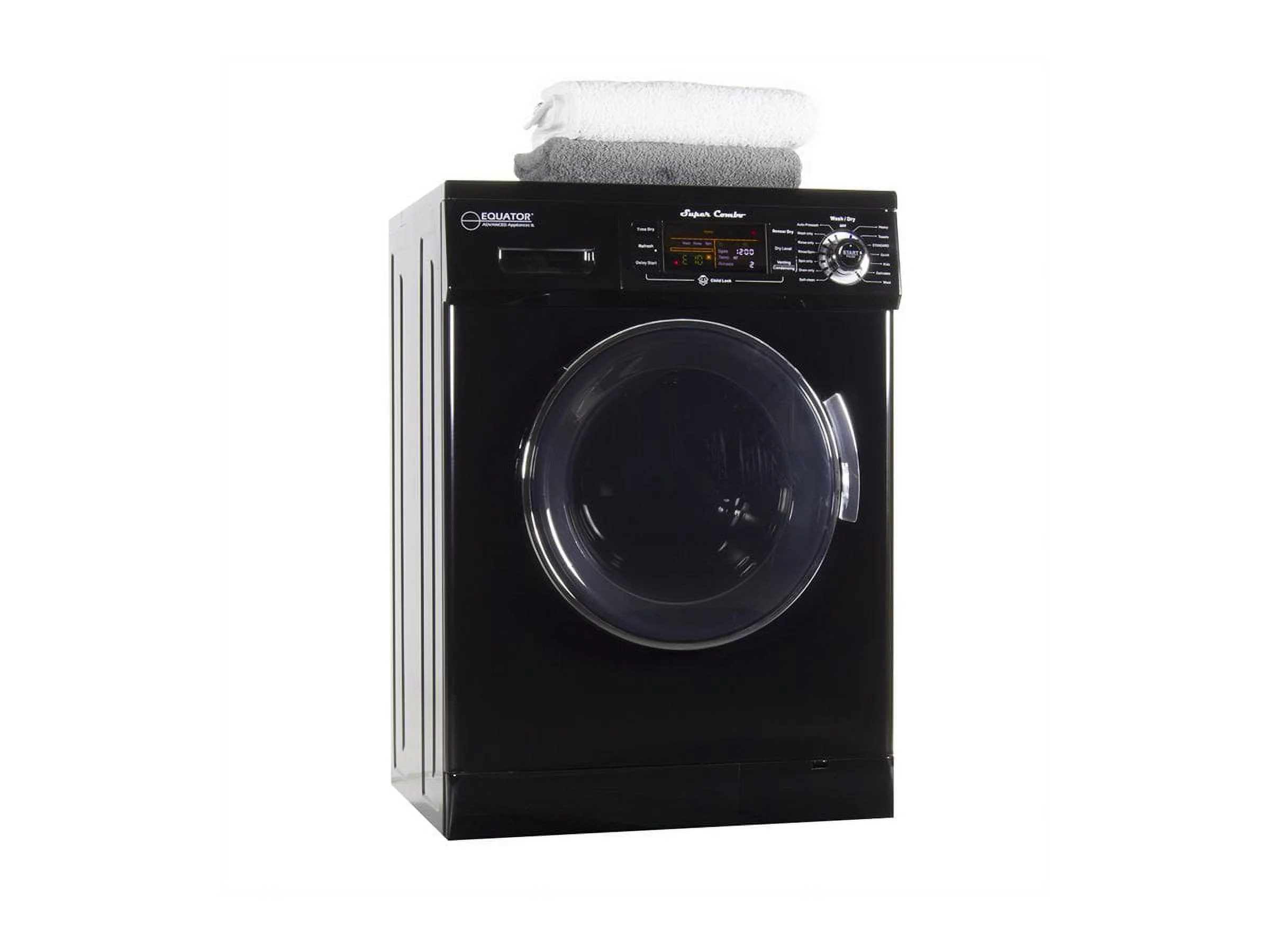Equator All-in-one 13 lb Compact Combo Washer Dryer, Black