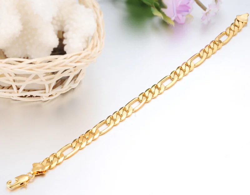 2015 Men New Fashion Cool 18K Gold Bracelet Personalized Jewelry Chain Bracelet