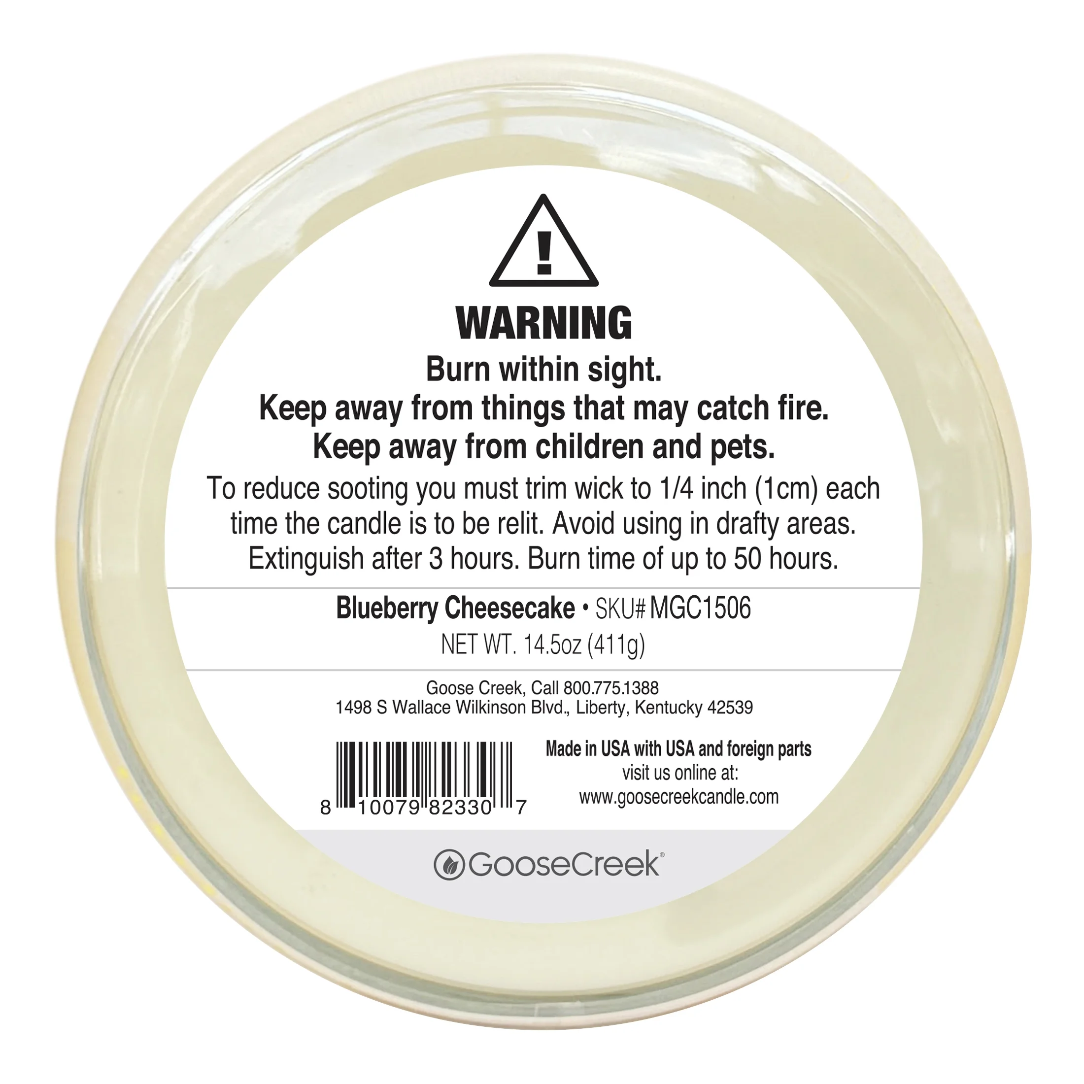 Goose Creek, Blueberry Cheesecake Scented 3 Wick Jar Candle, 14.5oz, Sweet