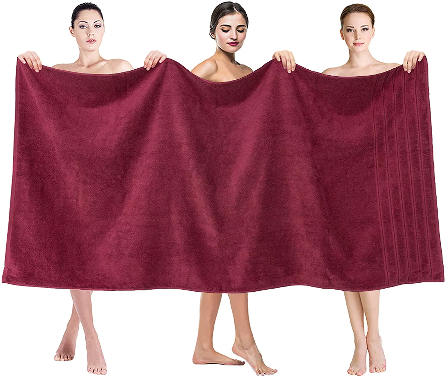 American Soft Linen Towel Set, 2 Bath Towels 2 Hand Towels 2 Washcloths Super Soft and Absorbent 100% Turkish Cotton Towels for Bathroom and Kitchen Shower Towel Navy Blue