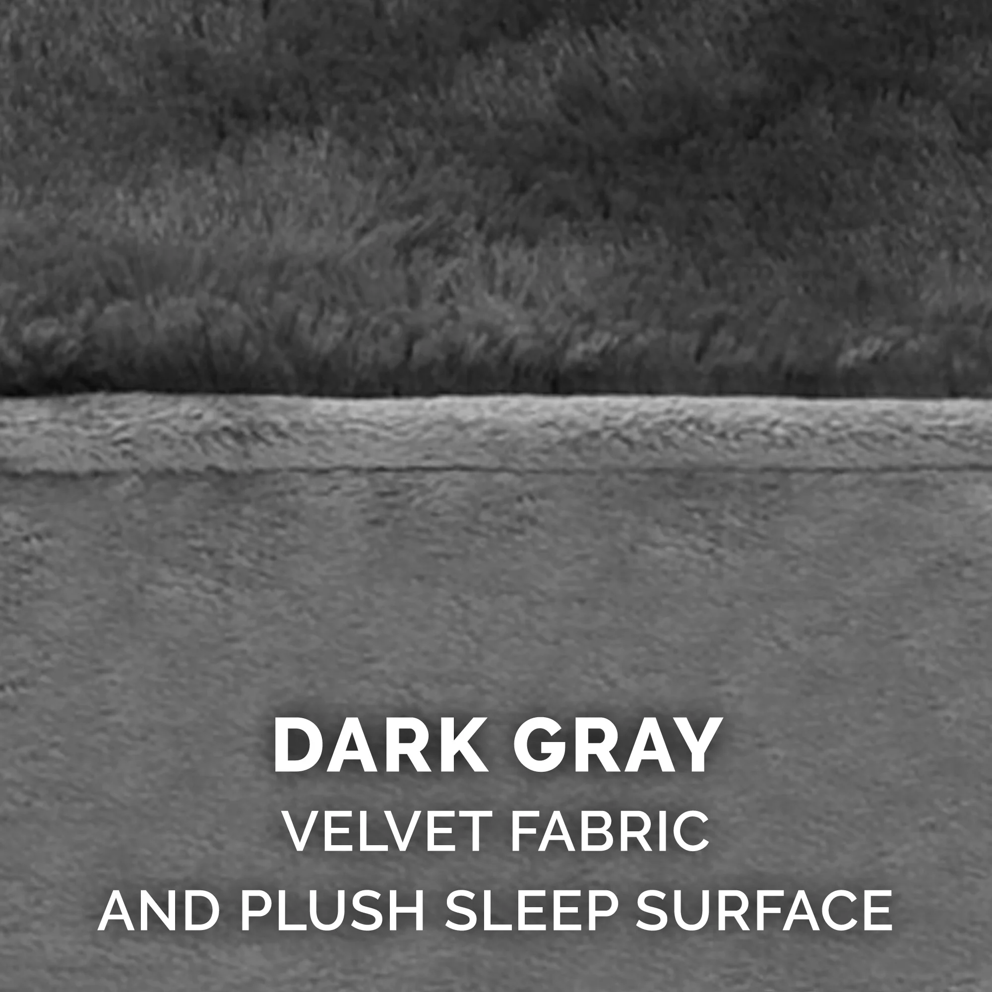 FurHaven Pet Products Plush & Velvet Comfy Couch Orthopedic Sofa-Style Pet Bed for Dogs & Cats - Dark Gray, Jumbo