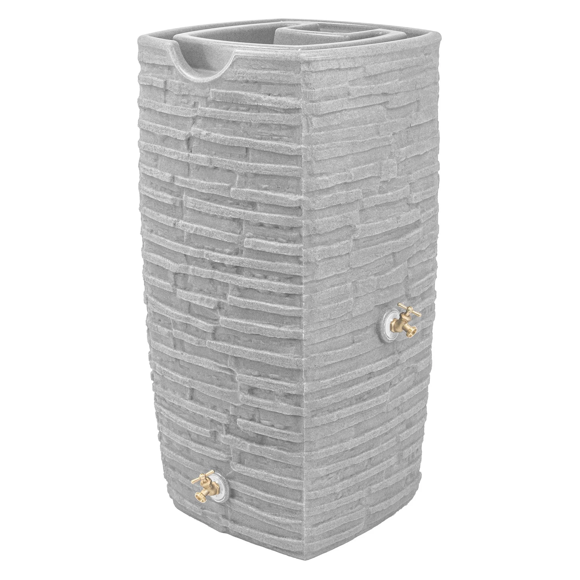Good Ideas Impressions Riverwalk 50 Gal Rain Saver, Light Granite (2 Pack)