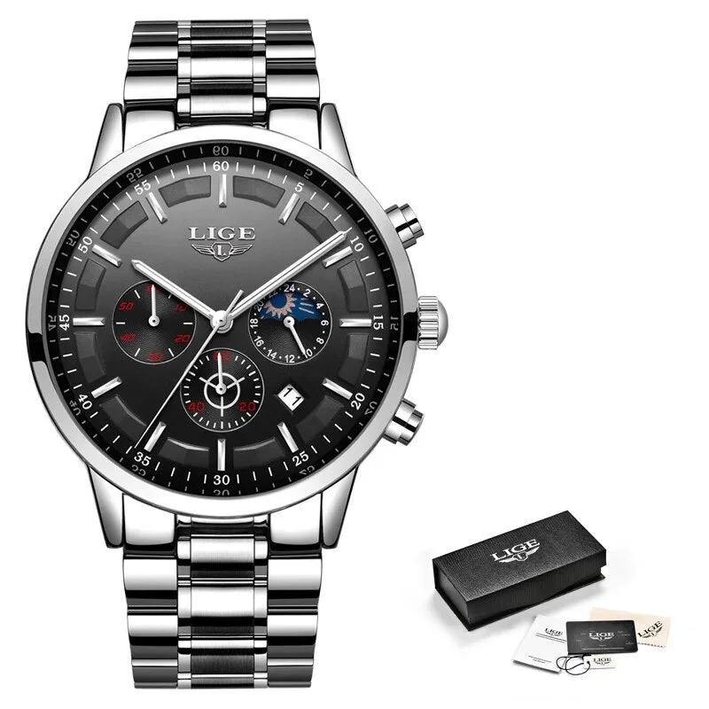 Relojes 2022 Watch Men LIGE Fashion Sport Quartz Clock Mens Watches Top Brand Luxury Business Waterproof Watch Relogio Masculino