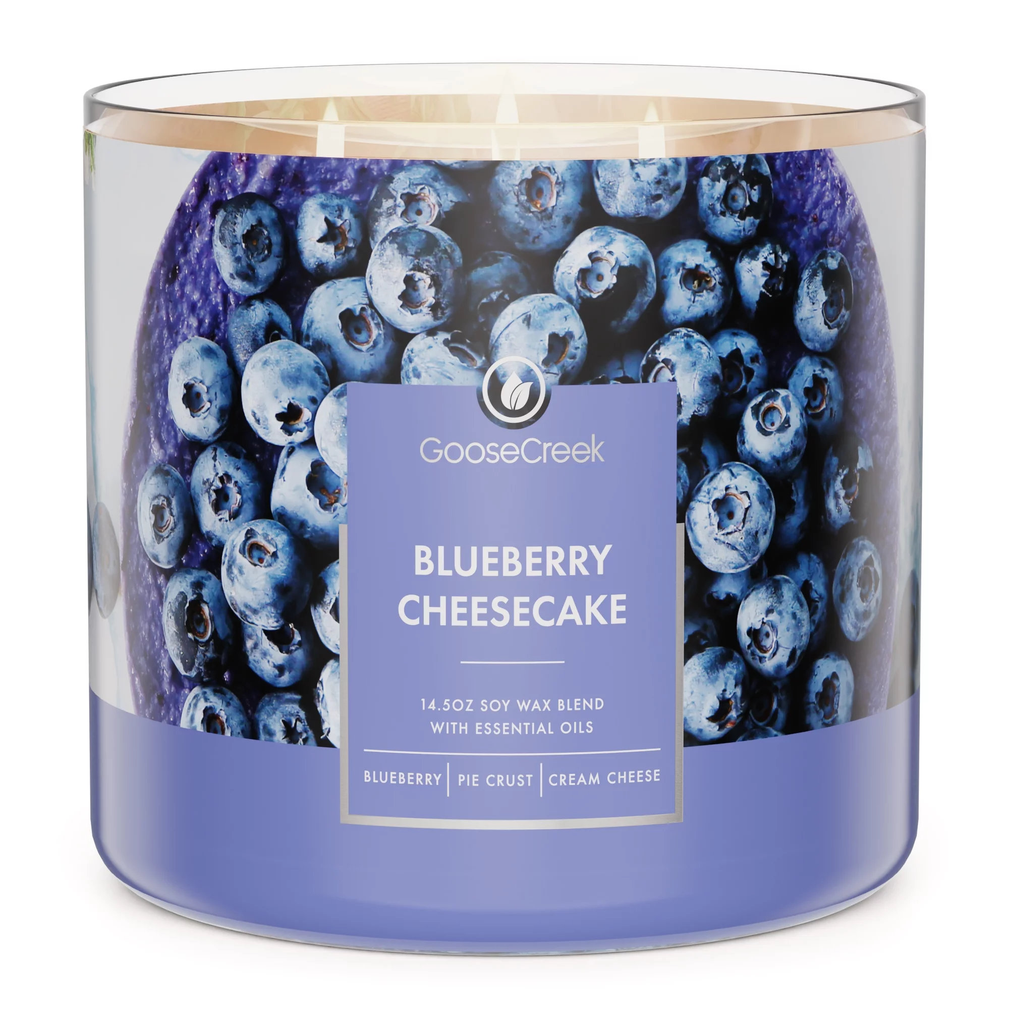 Goose Creek, Blueberry Cheesecake Scented 3 Wick Jar Candle, 14.5oz, Sweet