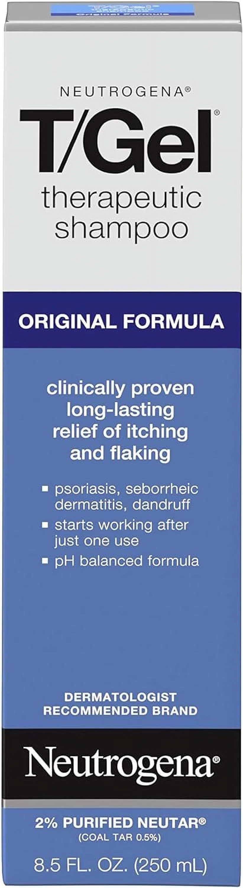 Neutrogena T/Gel Therapeutic Shampoo Original Formula, Anti-Dandruff Treatment for Long-Lasting Relief of Itching and Flaking Scalp as a Result of Psoriasis and Seborrheic Dermatitis, 8.5 Fl Oz