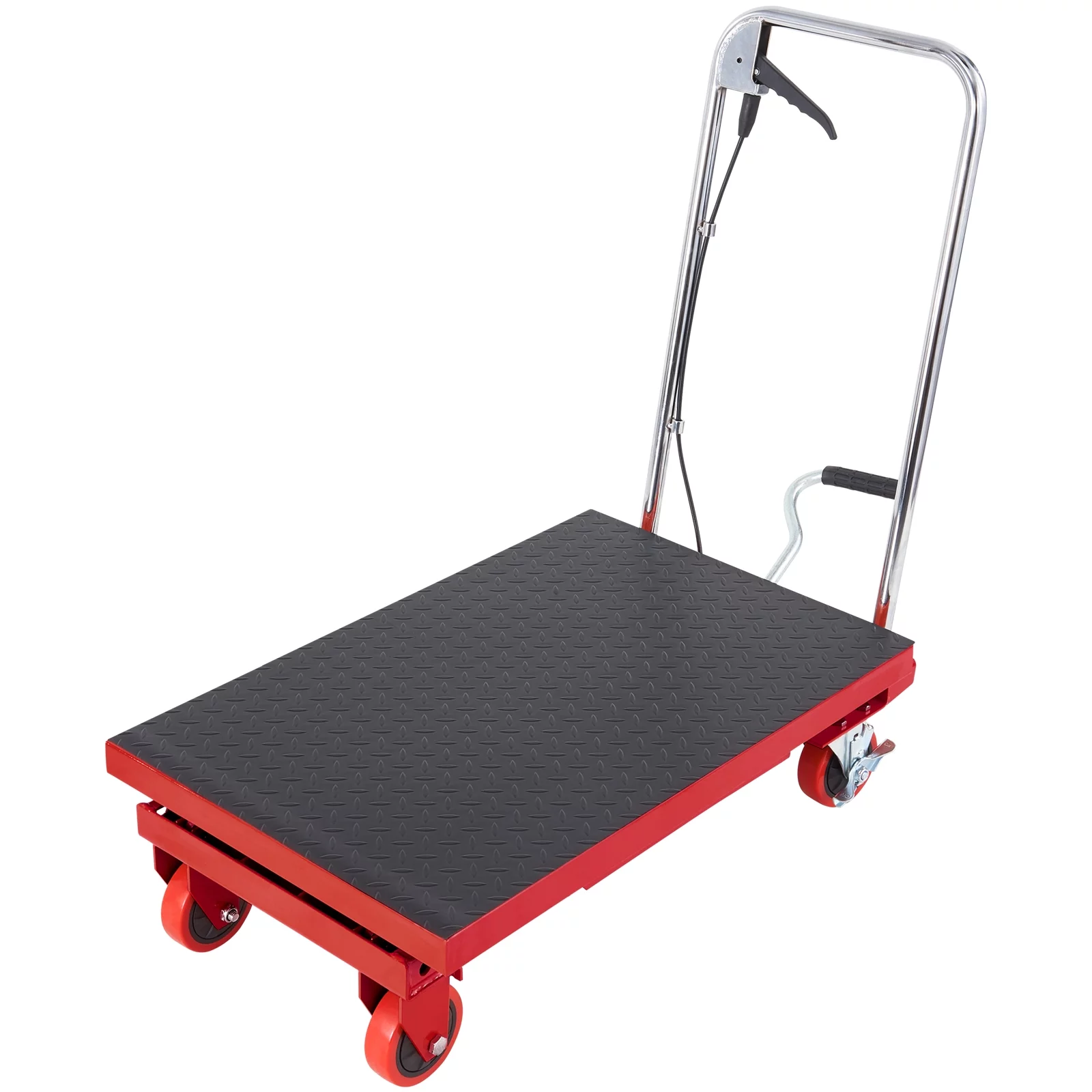 BENTISM Hydraulic Lift Table Cart 500 lbs Manual Scissor Lift Table 28.5