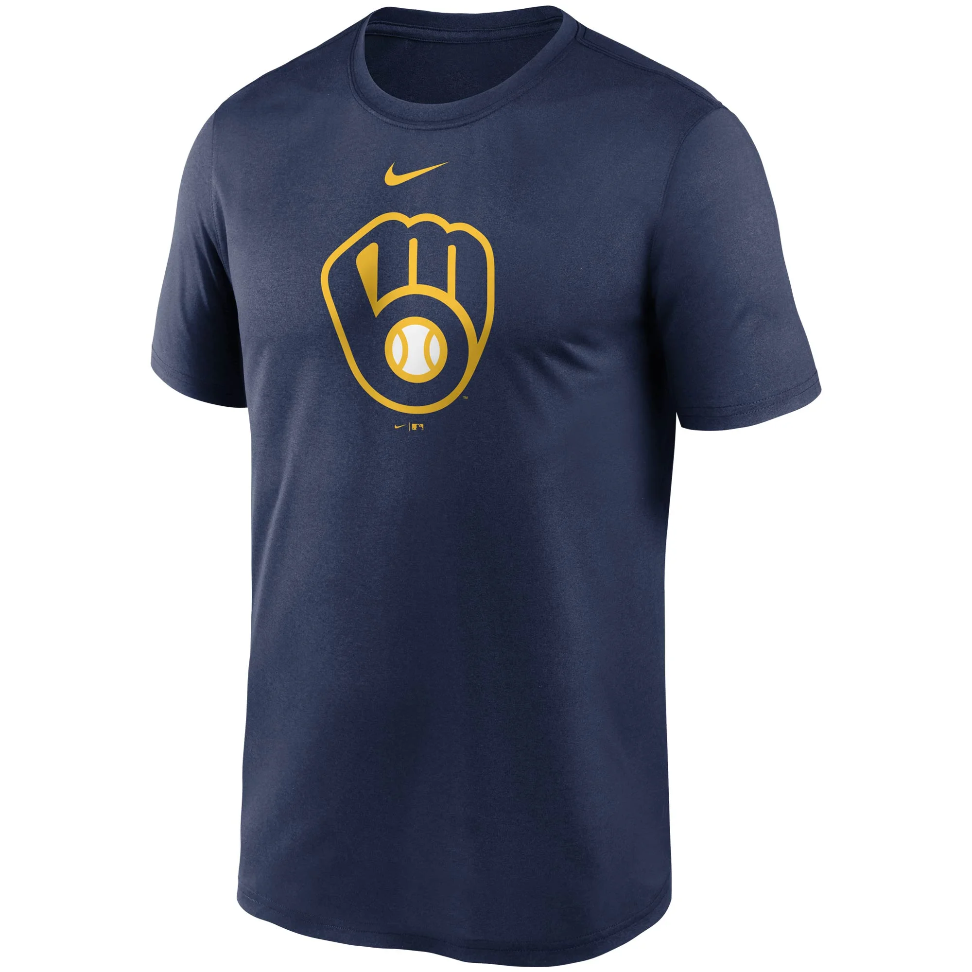 Men's Nike Navy Milwaukee Brewers Large Logo Legend Performance T-Shirt