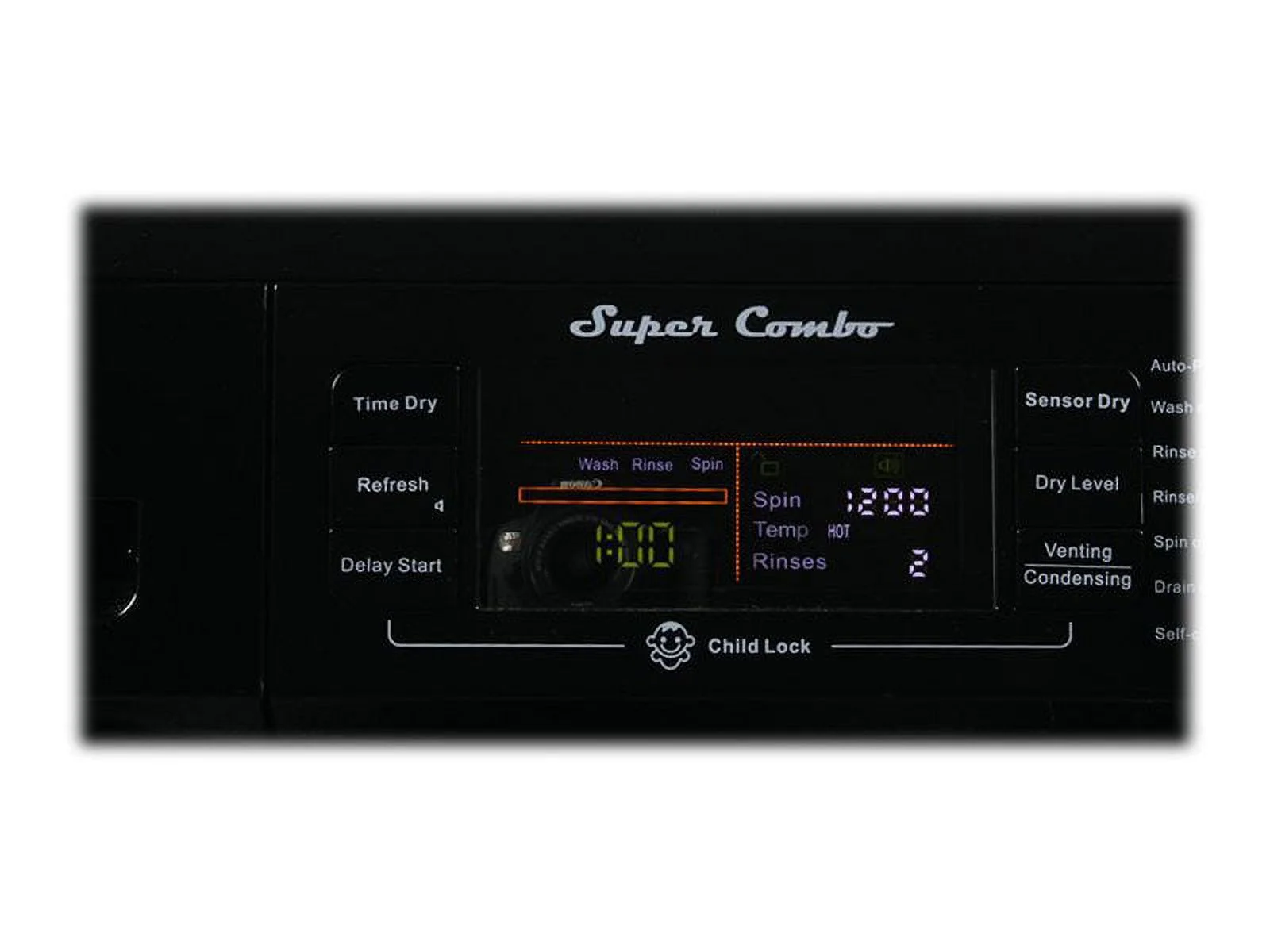 Equator All-in-one 13 lb Compact Combo Washer Dryer, Black