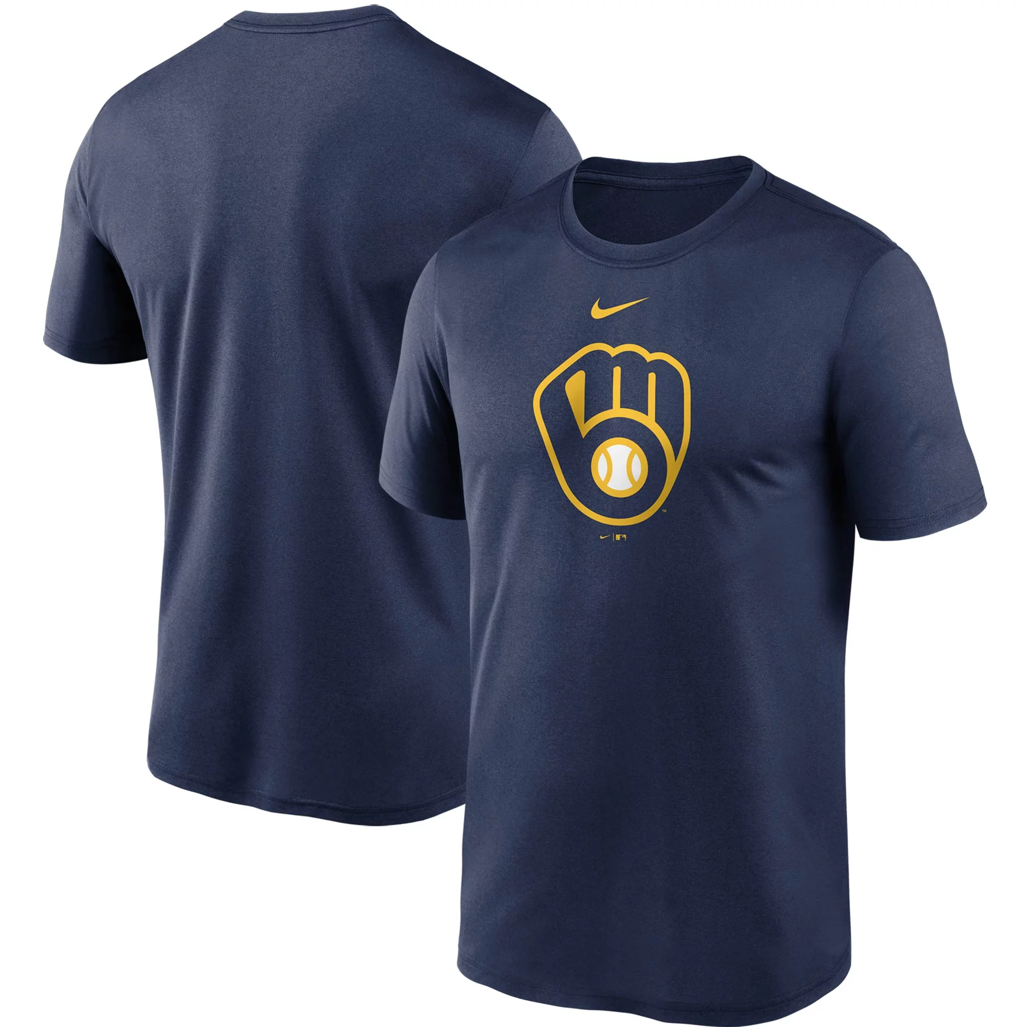 Men's Nike Navy Milwaukee Brewers Large Logo Legend Performance T-Shirt