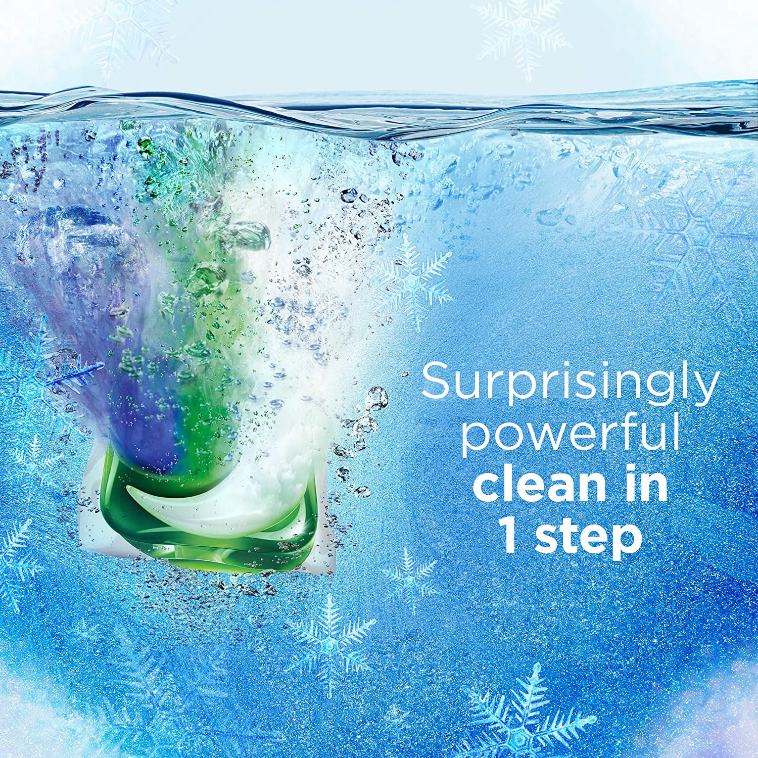 Tide Pods Coldwater Clean Liquid Laundry Detergent Pacs, Fresh Scent, 61 Count