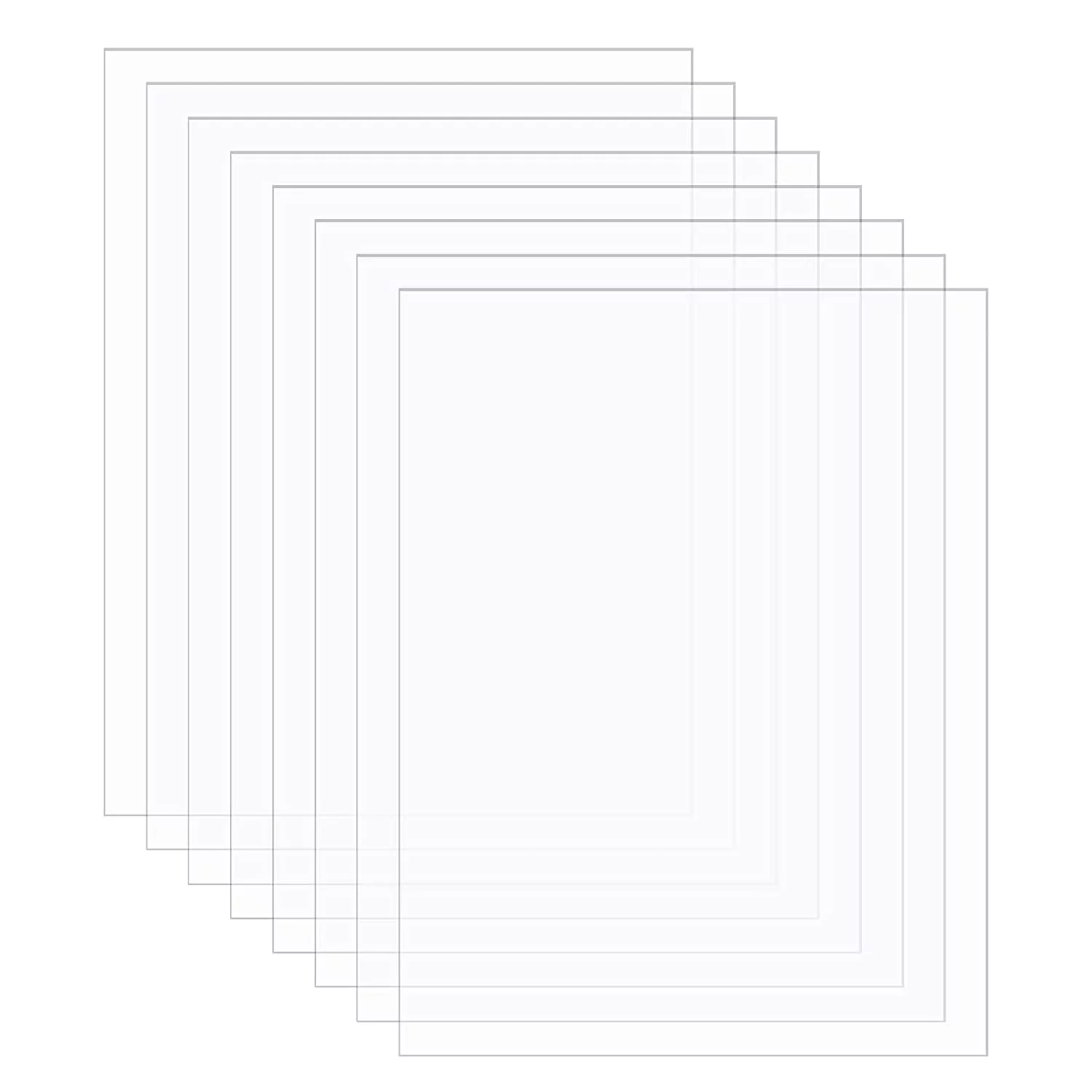 30 Sheets 0.4mm Plexiglass Picture Frame Replacement Transparent Acrylic Sheet Glass Clear Protective Sheets