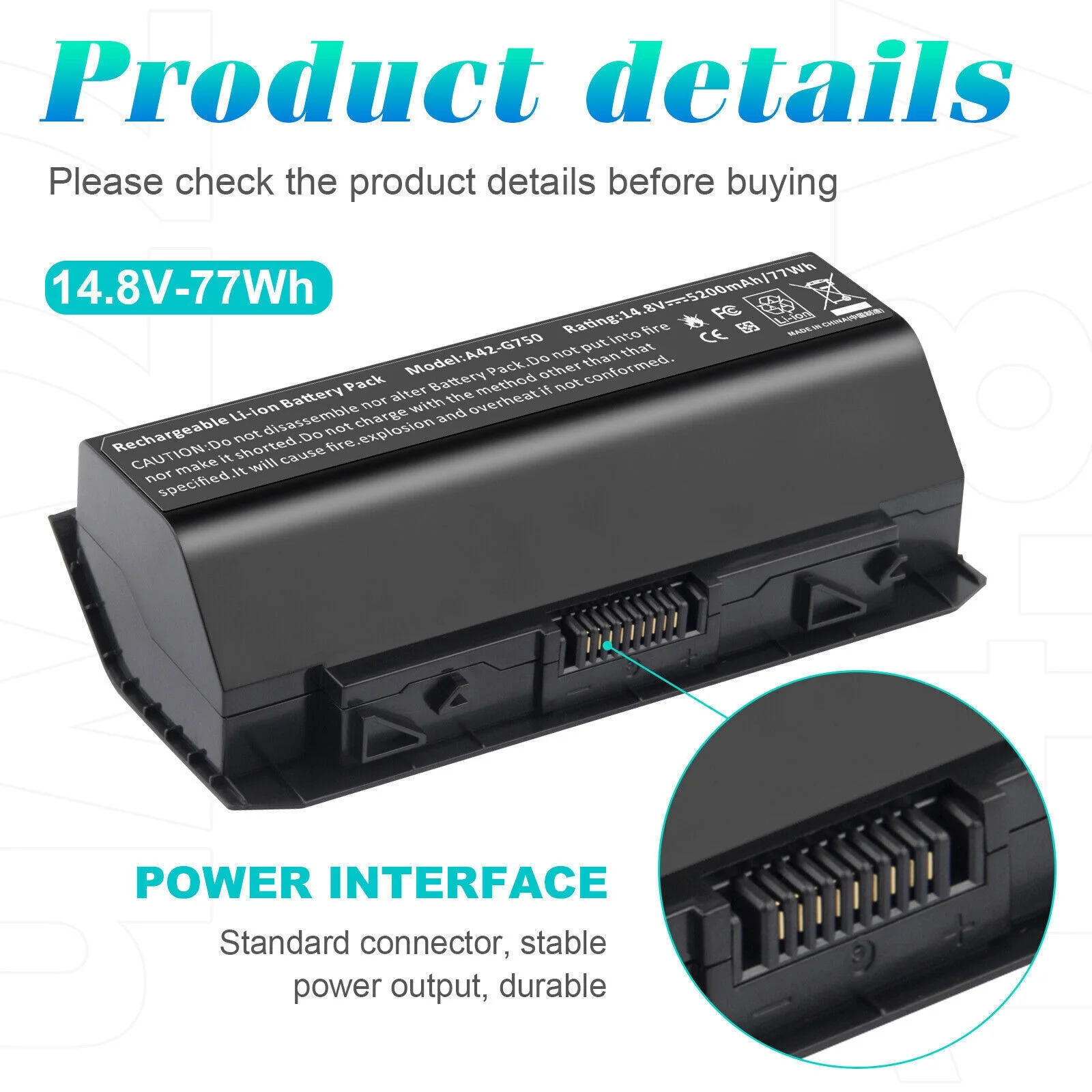 A42-G750 Laptop Battery For ASUS G750 G750J G750JS