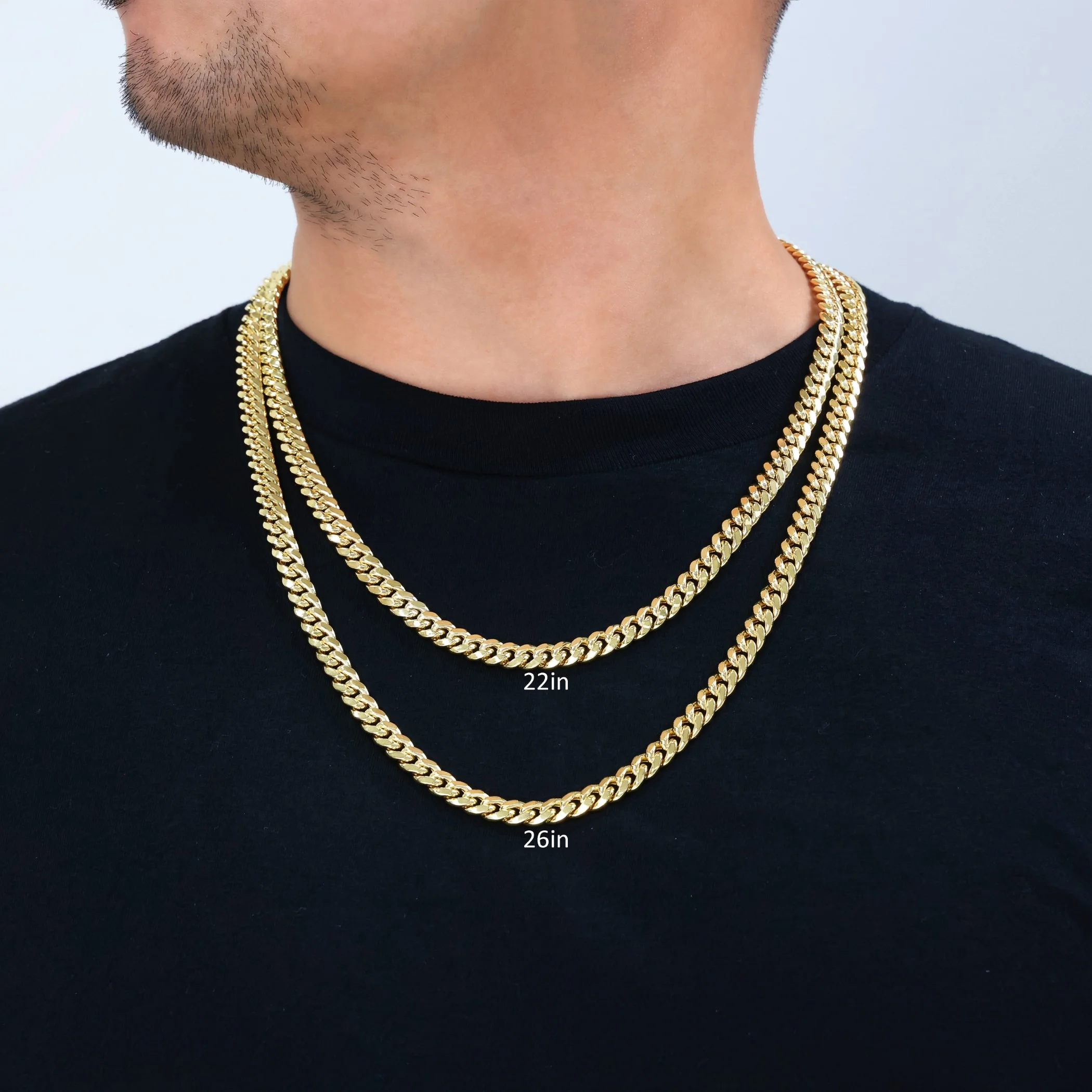 Nuragold 10k Yellow Gold 7.5mm Miami Cuban Link Chain Necklace, Mens Womens Jewelry Box Clasp 16