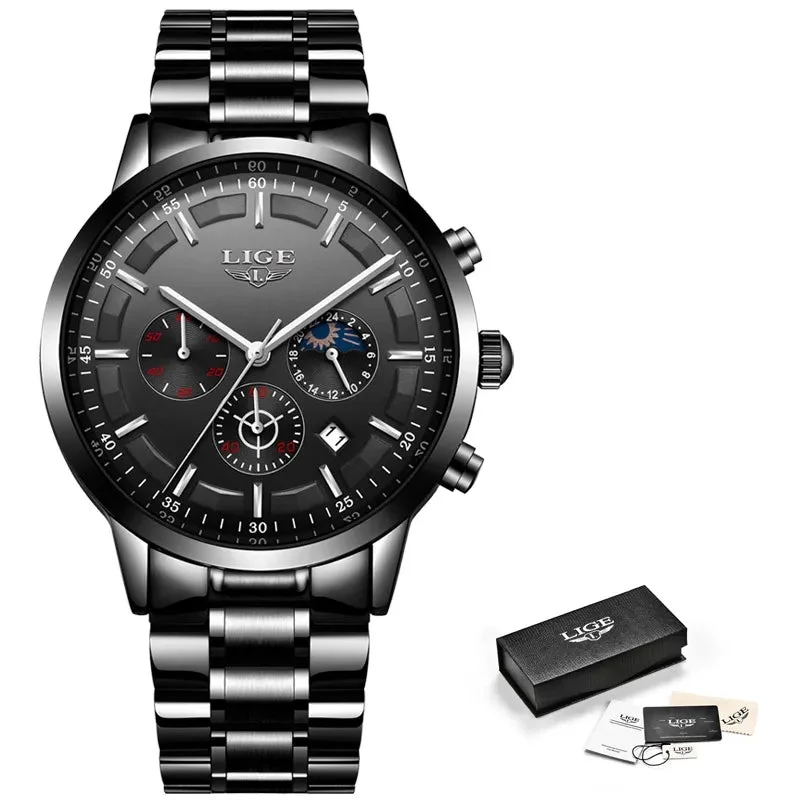 Relojes 2022 Watch Men LIGE Fashion Sport Quartz Clock Mens Watches Top Brand Luxury Business Waterproof Watch Relogio Masculino