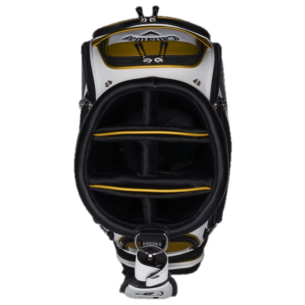 NEW Callaway Rogue ST White/Black/Gold Tour Staff Golf Bag