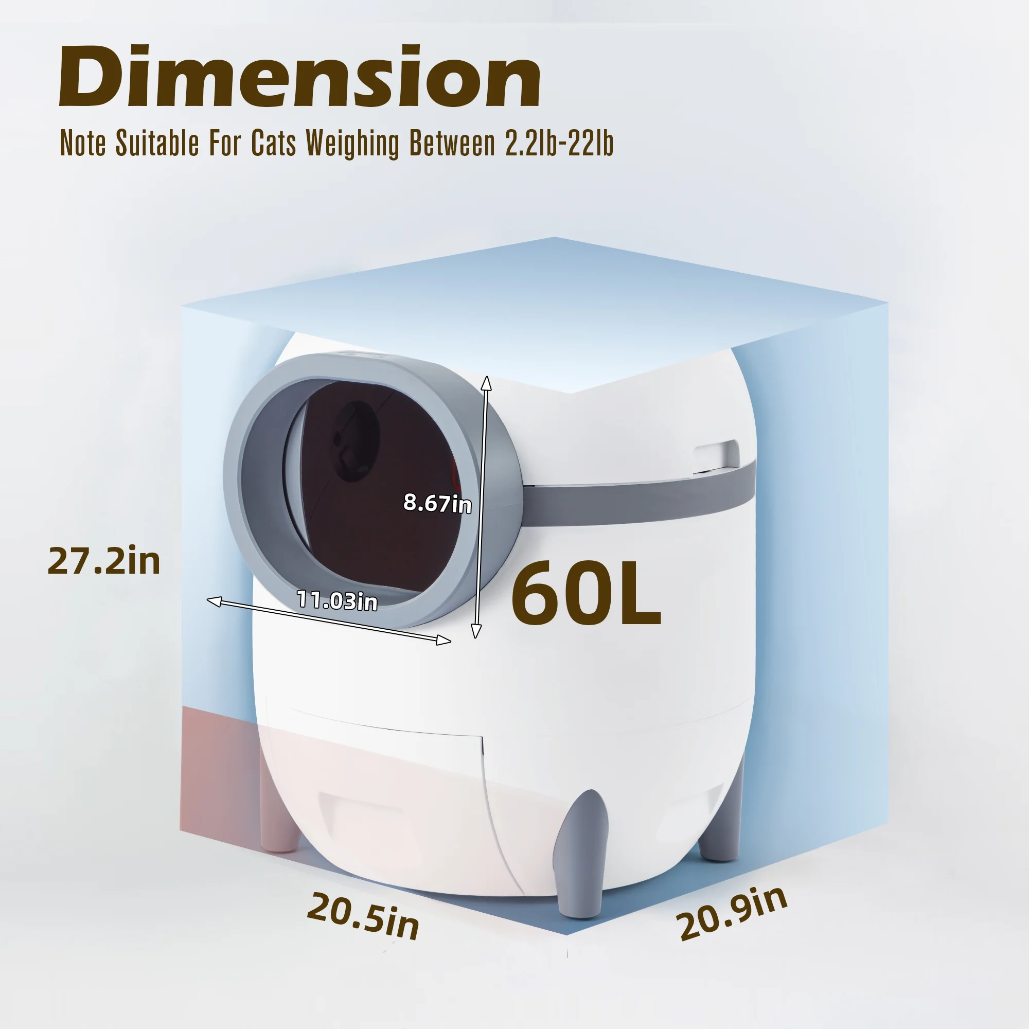 Hommow Automatic Cat Litter Box, Self Cleaning Cat Litter Box with APP Control & Cleaning Kit