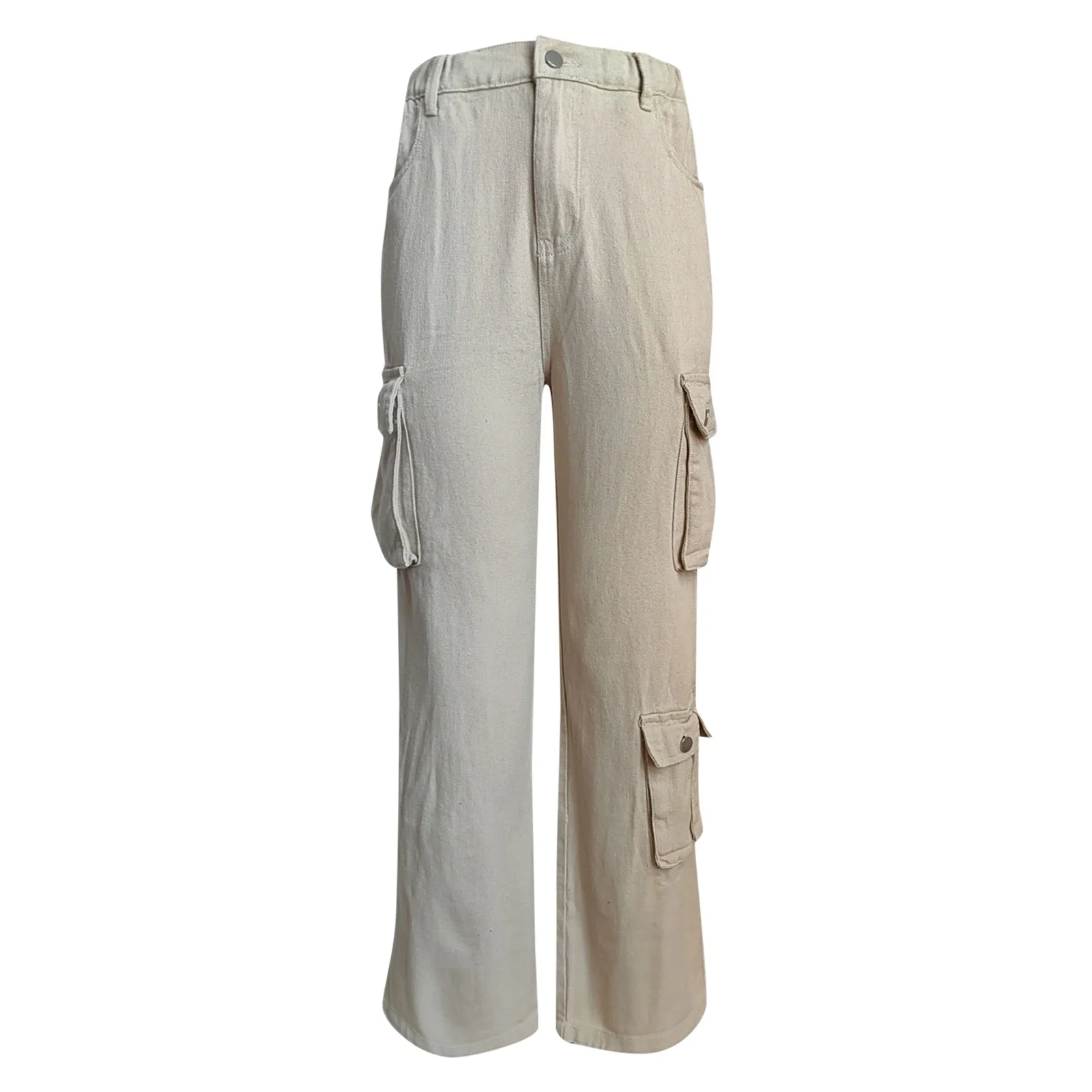 EHQJNJ Female Wide Leg Jeans Plus Size Petite Denim Wash Multi Pocket Design Cargo Pants Long Casual Pants Women Baggy Jeans for Women High Waisted Plus Size Flare Jeans for Women High Waist