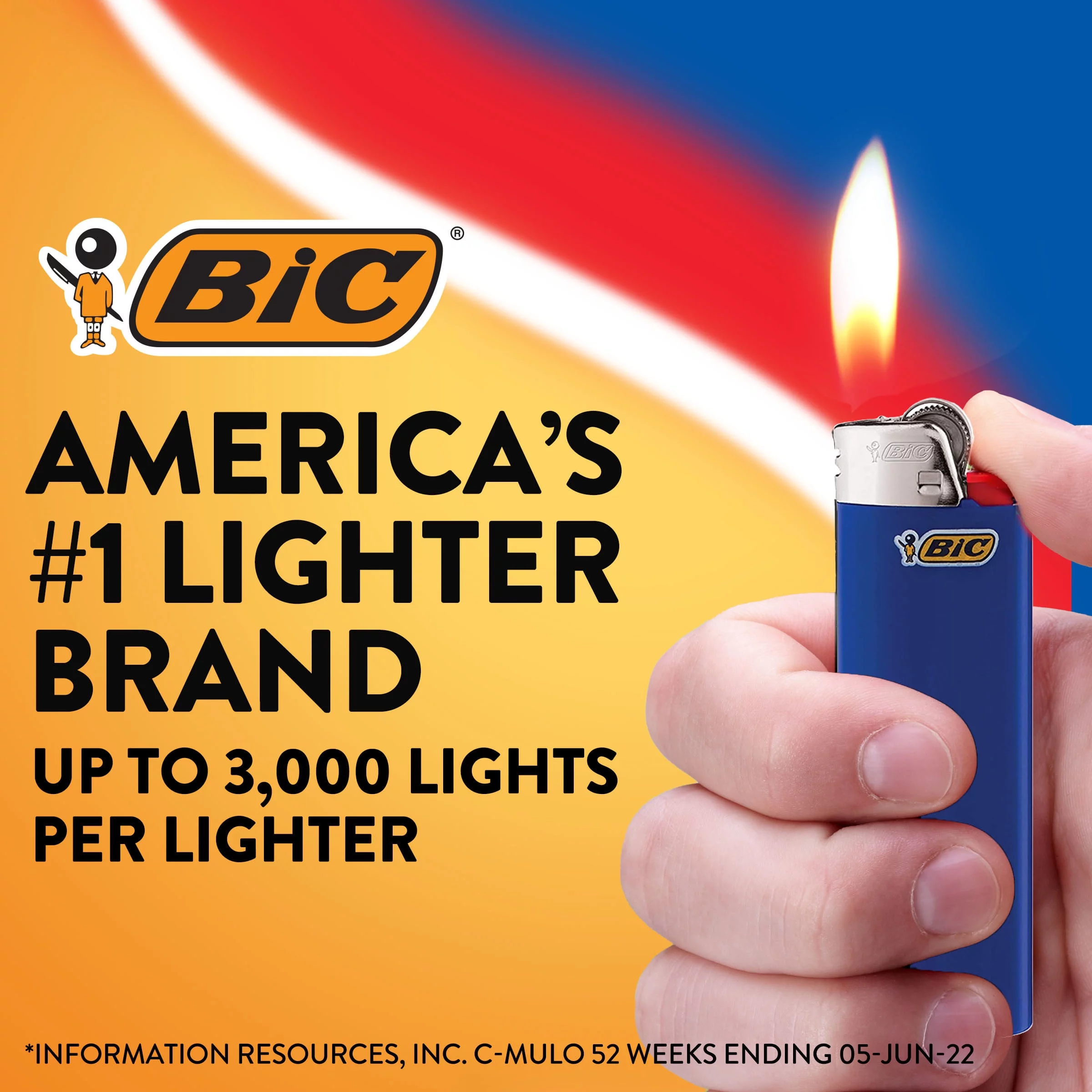 BIC Maxi Pocket Lighter, Special Edition Fashion Collection, Assorted Unique Pocket Lighter Designs, 50 Count Tray of Pocket Lighters