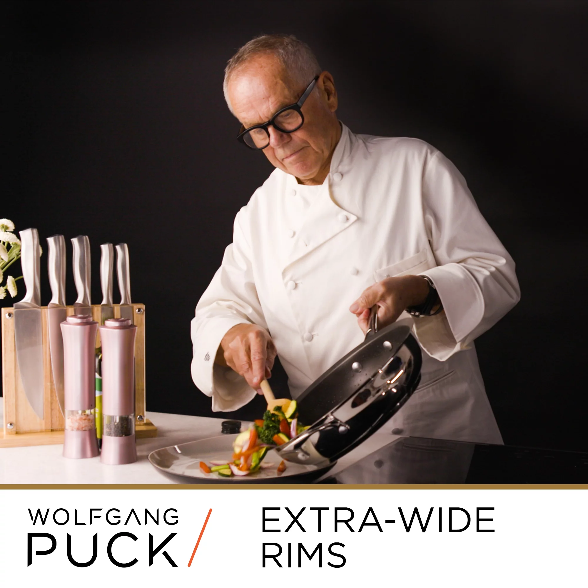 Wolfgang Puck 15-Piece Kitchen Essentials Set, Stainless Steel Skillets and Mixing Bowls