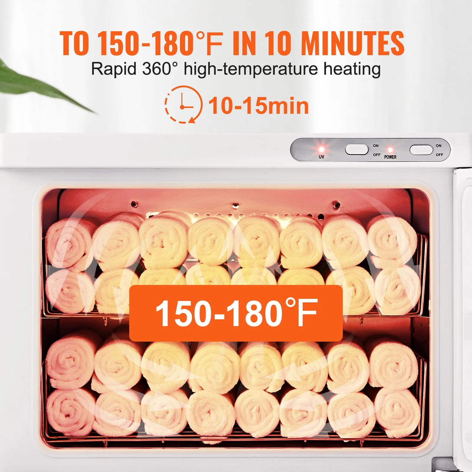 SKYSHALO Hot Towel Warmer 23L Professional UV Sterilizer Towel Heating Cabinet with Two Stainless Steel Racks for Spa, Bathroom, Barber, Salon, Esthetician, Beauty, Home