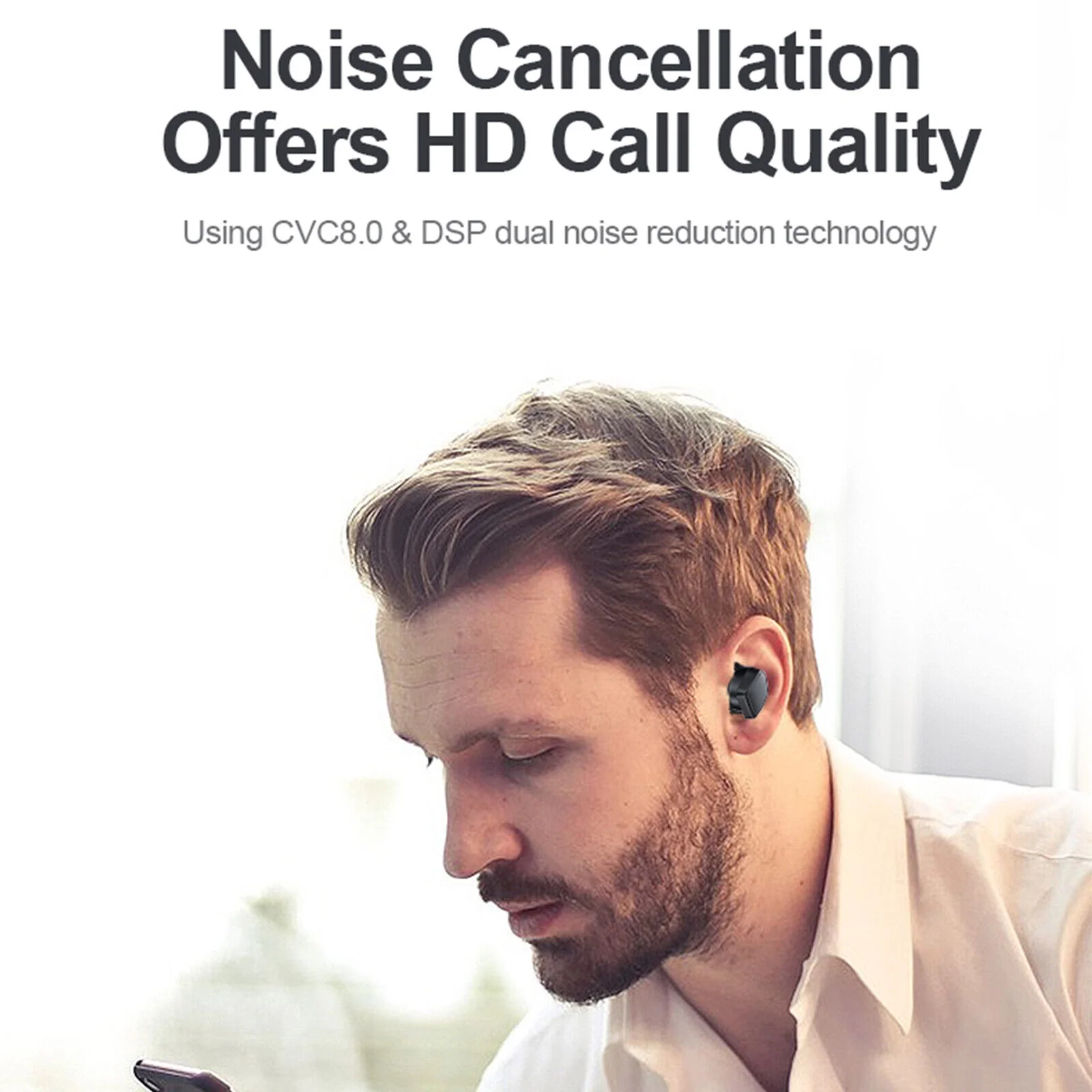 Bluetooth 5.0 Earbuds for iPhone Samsung Android Wireless Earphones Waterproof