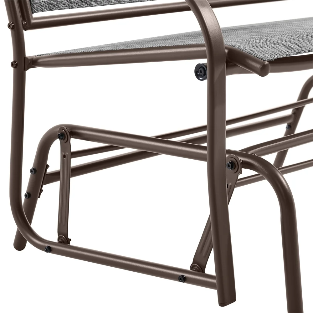 Yaheetech 2-Person Patio Glider Bench with Steel Frame, Gray