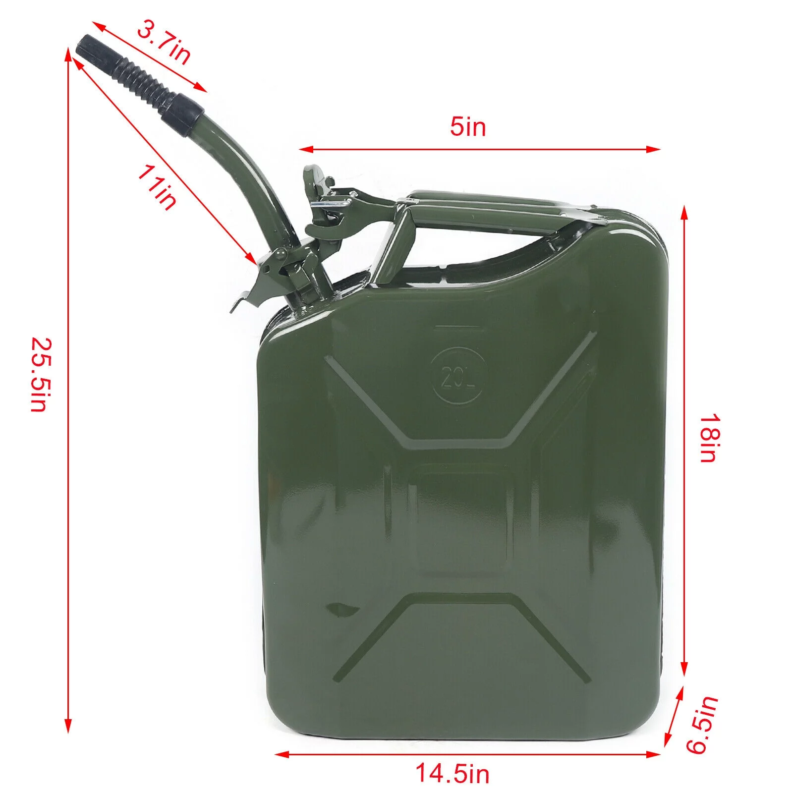 5 Gallon Gas Can 20 L Fuel Container Emergency Backup Diesel Tank New