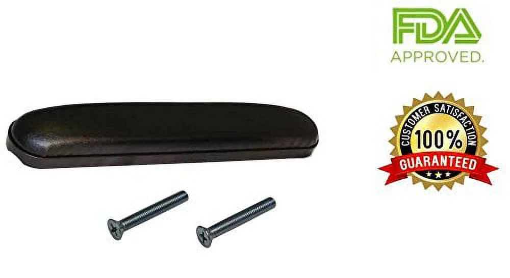 Healthline Padded Armrest For Wheelchairs, Universal Arm Pads Replacement Black, 14’ Full Length (1)