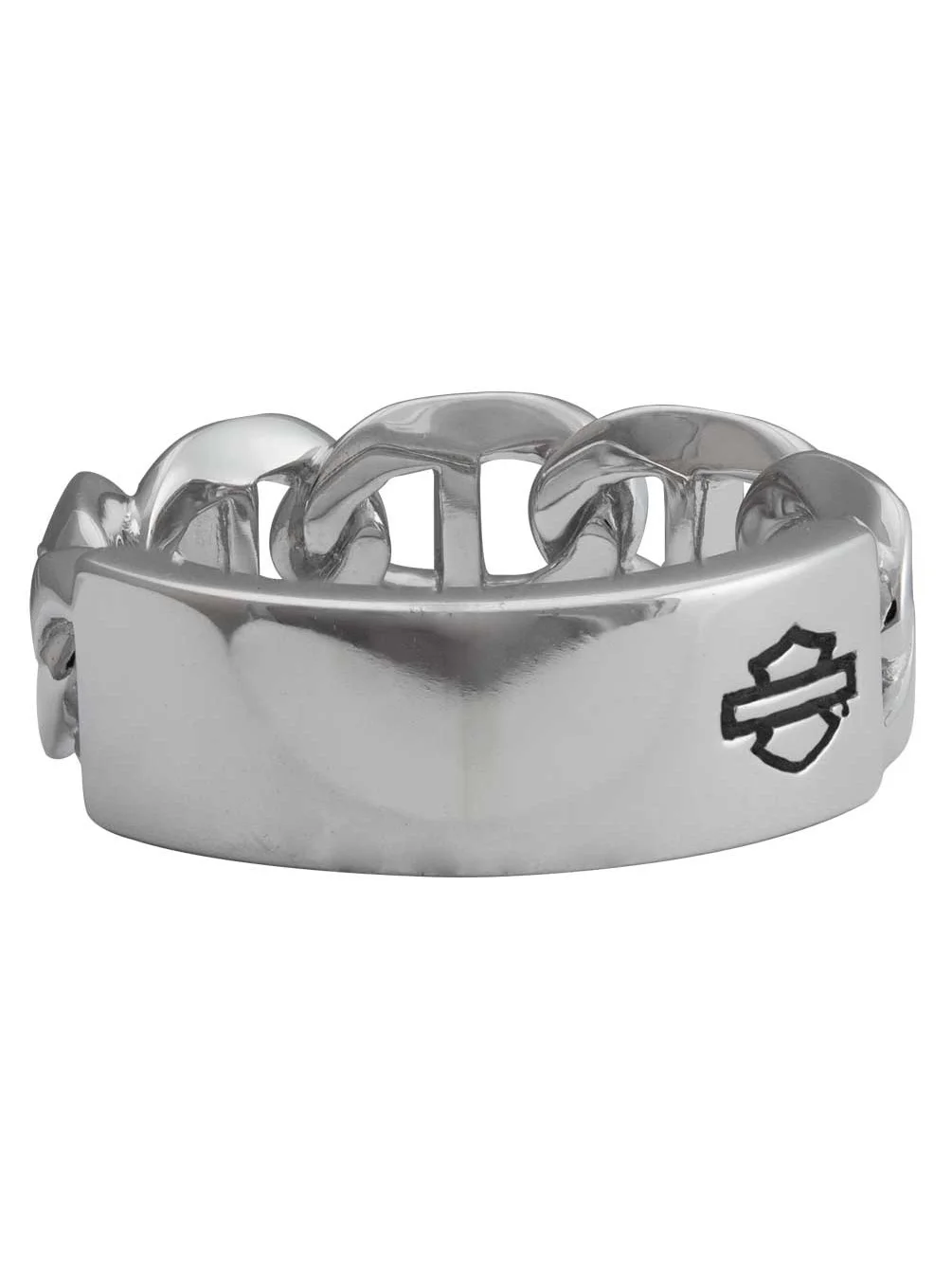 Harley-Davidson Women's B&S Mariner Chain Ring - Silver Stainless Steel (10), Harley Davidson