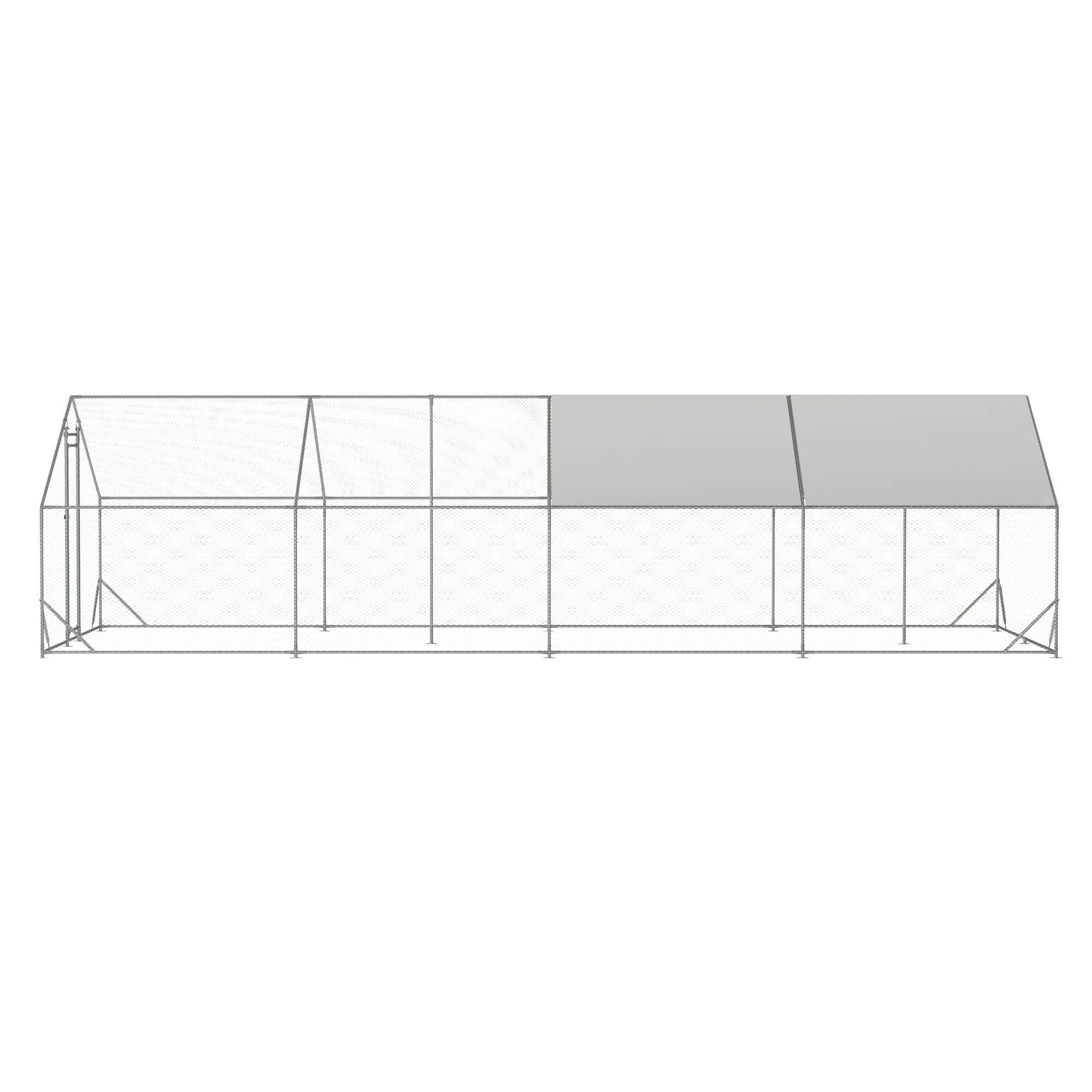 Ufurpie Large Metal Chicken Coop, Walk-in Chicken Run,Galvanized Wire Poultry Chicken Hen Pen Cage,Rabbits Duck Cages with Waterproof and Anti-Ultraviolet Cover for Outside