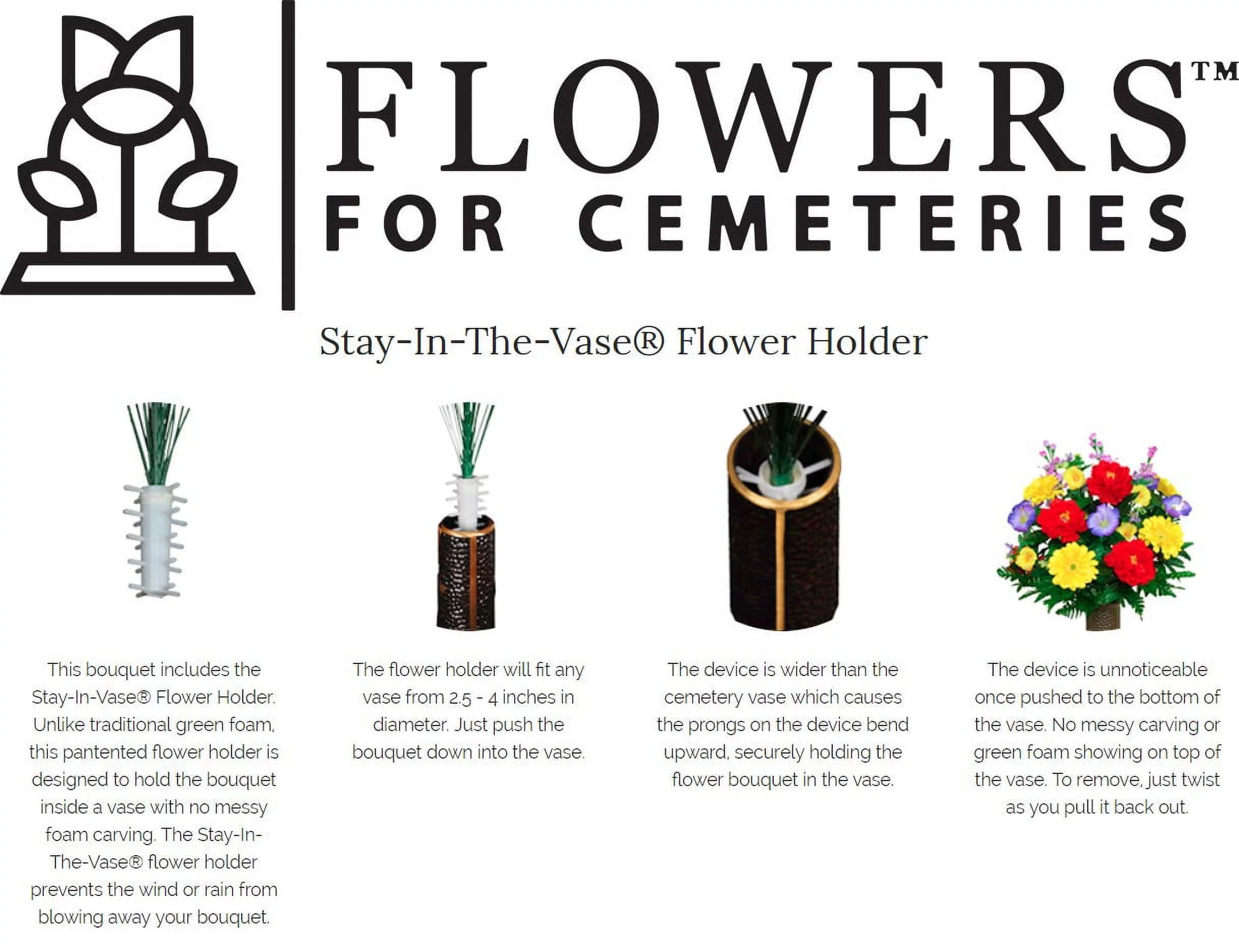 Sympathy Silks Artificial Cemetery Flowers Blue Gladiolus Rose and Lily Bouquet for Vase