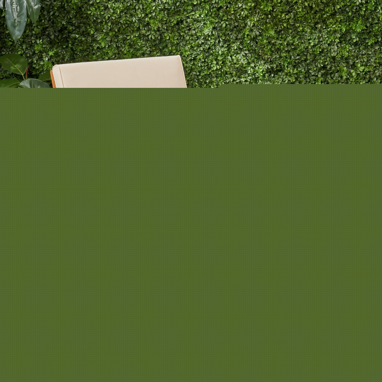 Rodrick Outdoor Acacia Wood Rocking Chair with Cushion - Brown and Cream