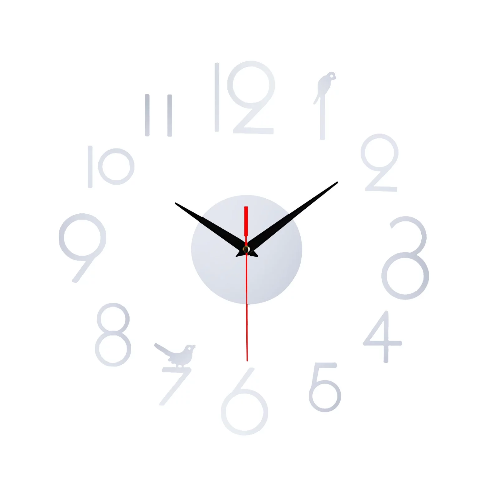 20 Inch Acrylic Clock Wall Clock Modern Design Round Style Number Acrylic Wall Clock Stickers For DIY Home Living Room Decors