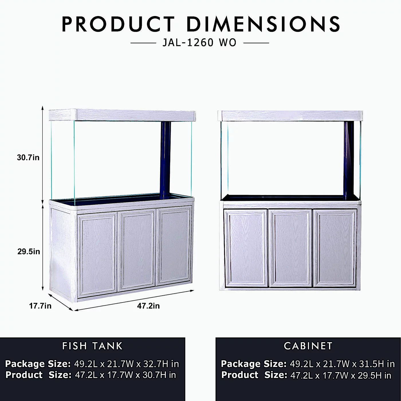 Aqua Dream 135 Gallon Tempered Glass All-in-one Aquarium White Oak