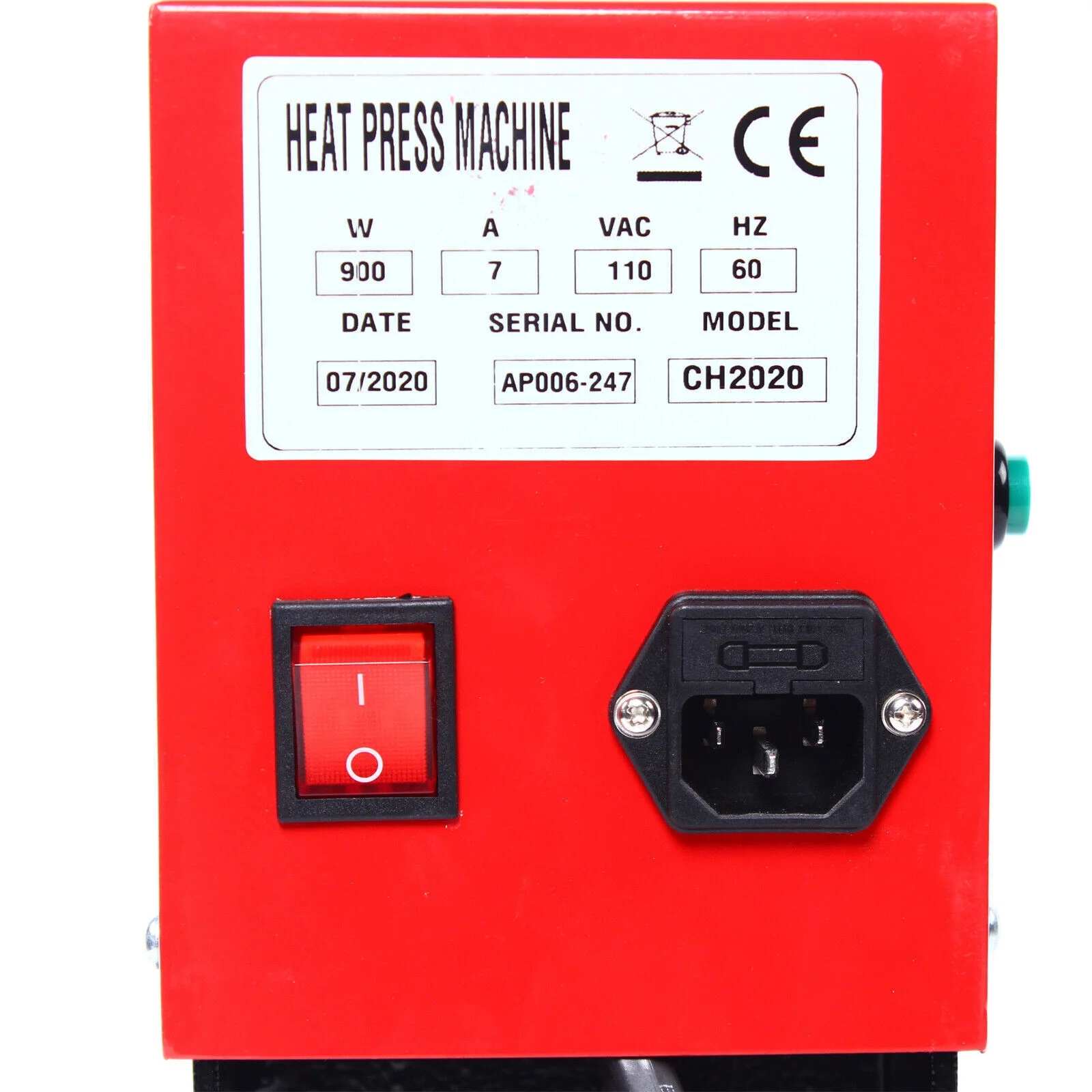 900w Heat Press Machine Dual Heating Stamping Transfer Printer Wax Extractor,Red + Black