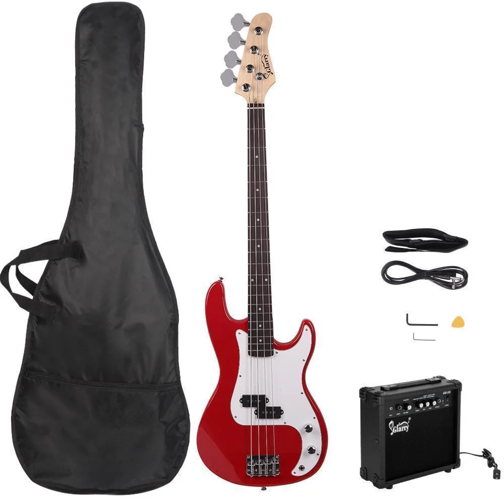 Glarry Professional GP Glarry Electric Bass Guitar School Band with 20W AMP