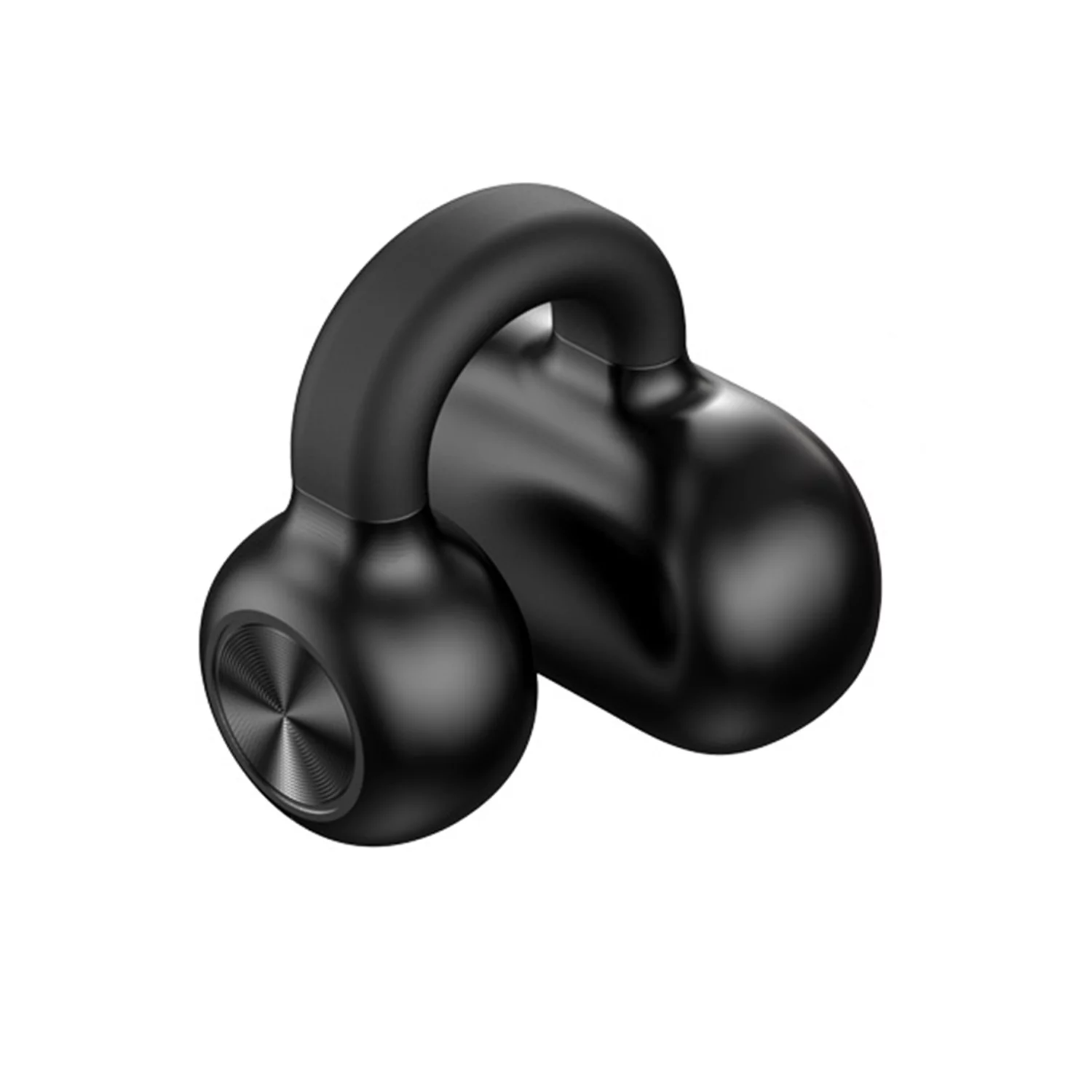 Dpisuuk Wireless Bluetooth Headphone, Wireless Earclip Earphones, Single Open Ear Clip Headphone Bluetooth Earbuds for Walking Sport Business (Single) (Black)