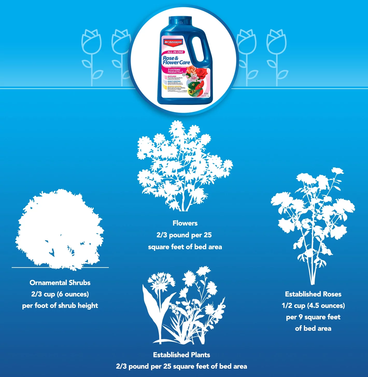 BioAdvanced All in One Rose & Flower Care 4lb Granule Fertilize and Protect