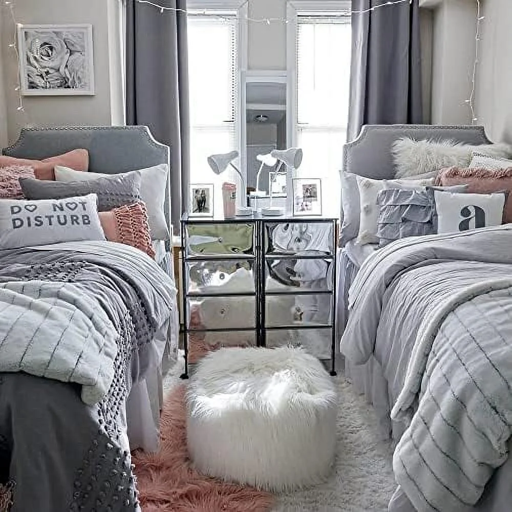 STVBCN Narrow 3-Drawer Cart on Wheels | Rolling Table with Wheels |  Drawers | Organizer | Nightstand | Dresser for Closet | White |  for Small Spaces | Bedroom & Dorm Room Essential