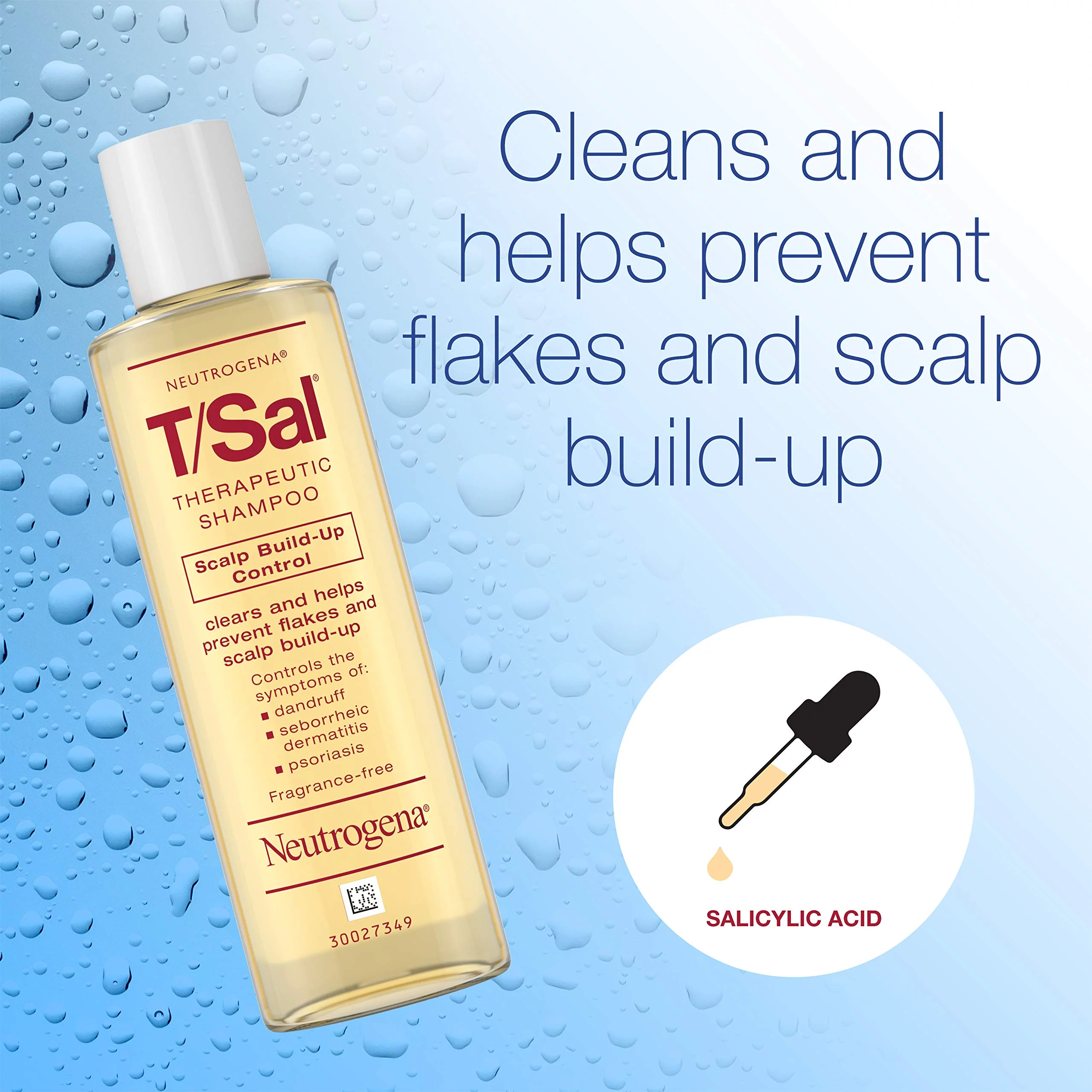 Say Goodbye to Scalp Issues with Neutrogena T/Sal Therapeutic Shampoo - The Ultimate Solution for Scalp Build-Up, Dandruff, Psoriasis & Dermatitis Relief - 4.5 Fl. Oz