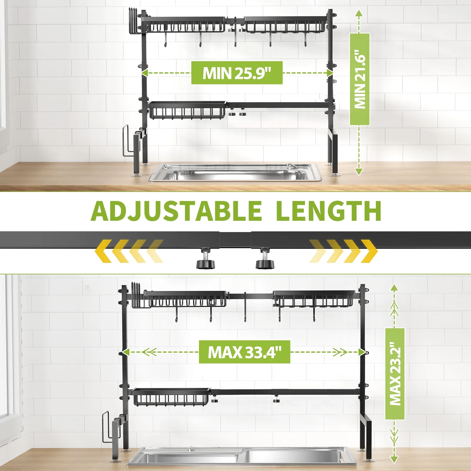 Over The Sink Dish Drying Rack,25.9