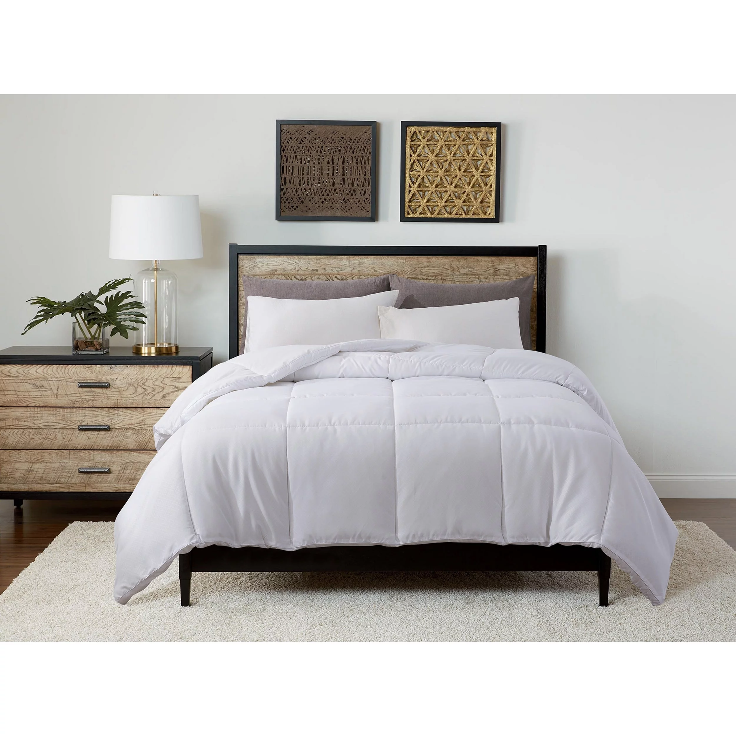St. James Home European Gusset Down Alternative Comforter Dusty Aqua Full - Queen