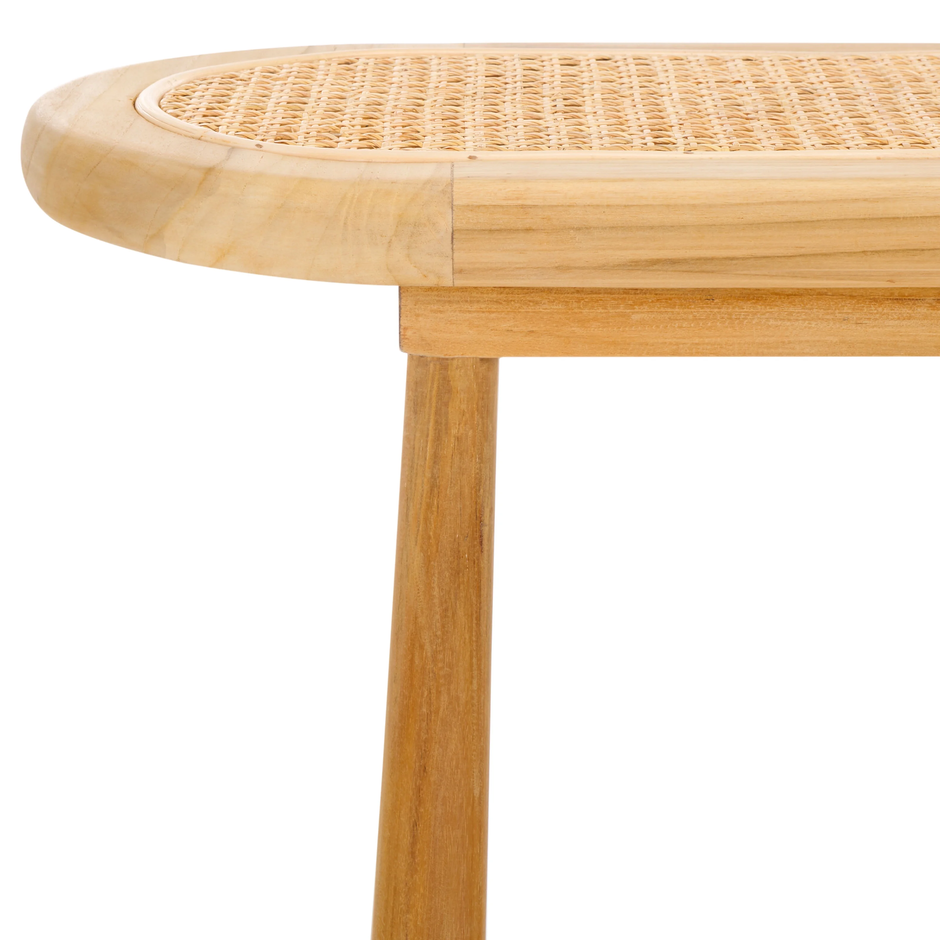 SAFAVIEH Anikka Rattan Bench, Natural (30.9 in. W x 11.8 in. D x 18.1 in. H)