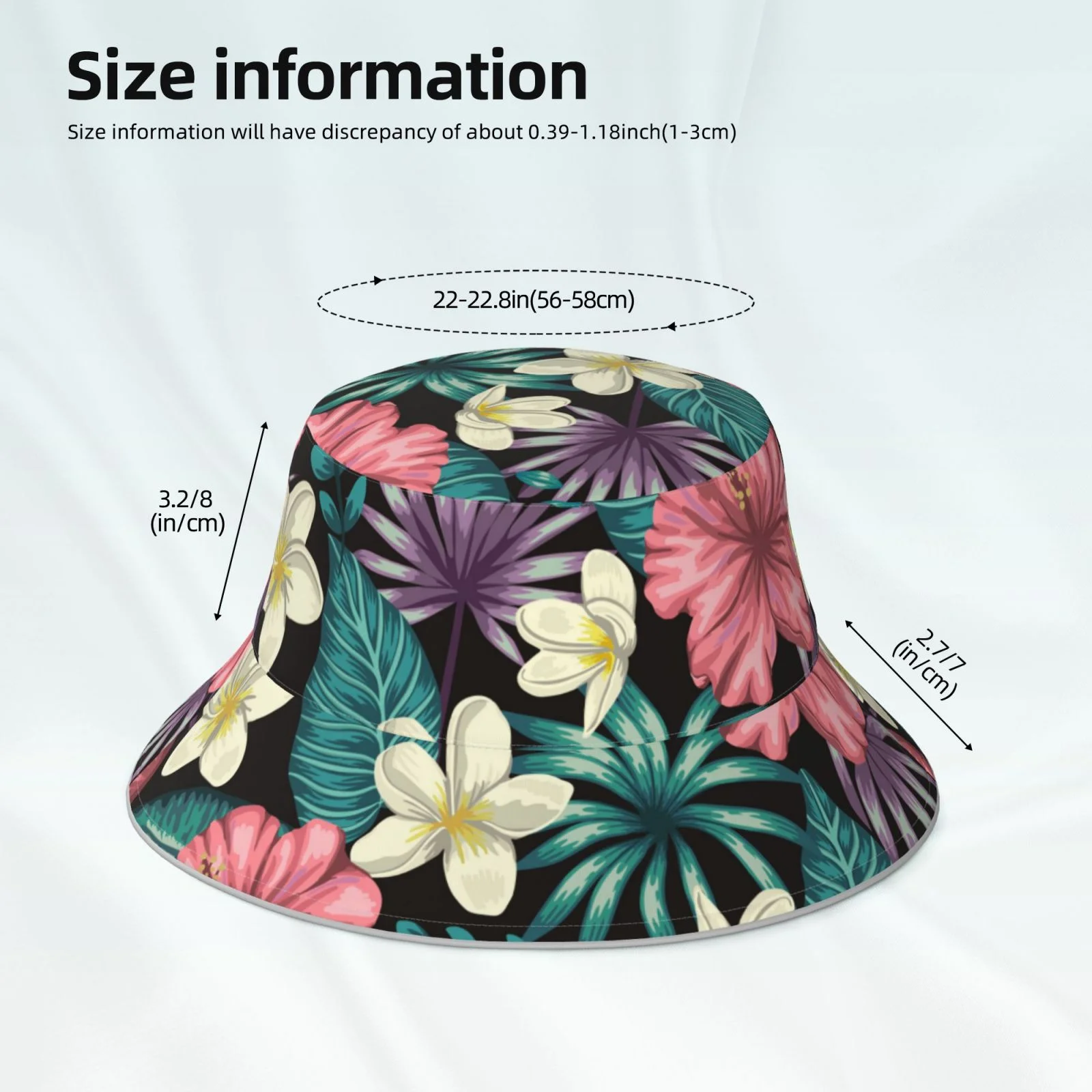 Bingfone Green Tropical Leaves Bucket Hat For Men Women,Packable Reversible Printed Sun Hats,Fisherman Outdoor Travel Hiking Beach Caps