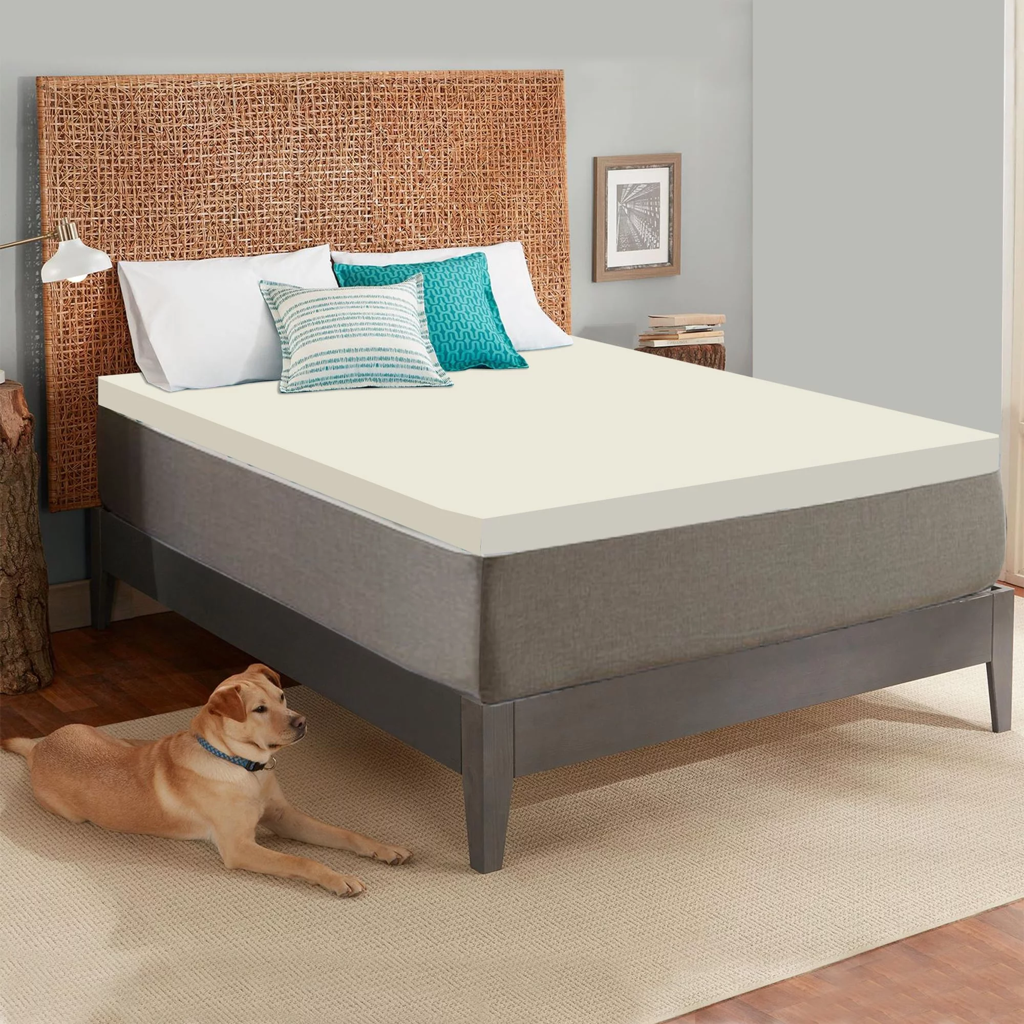 ONETAN 2-Inch High Density Gel Foam Mattress Topper, Add Comfort To Mattress King