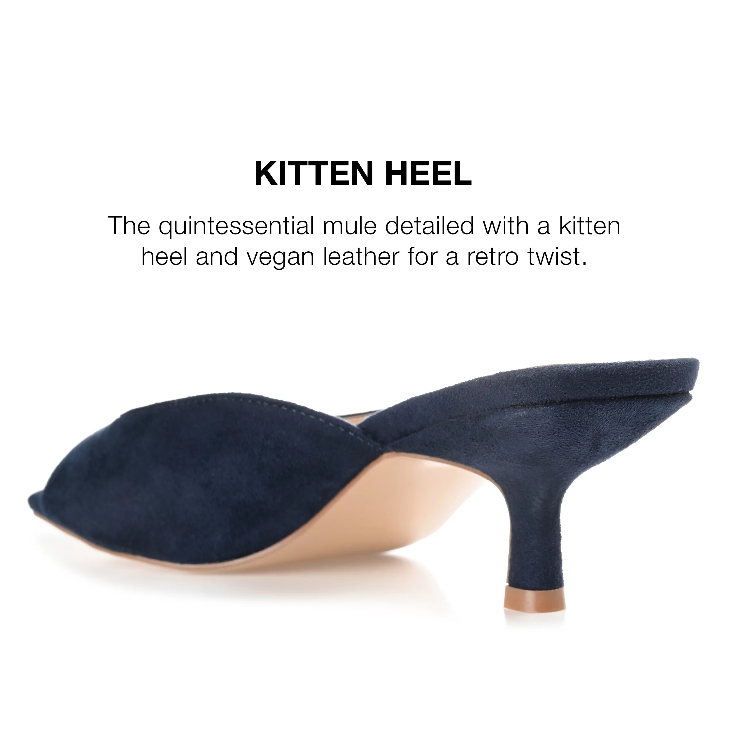 Journee Collection Womens Larna Wide Width Slip On Kitten Heel Open Toe Pumps