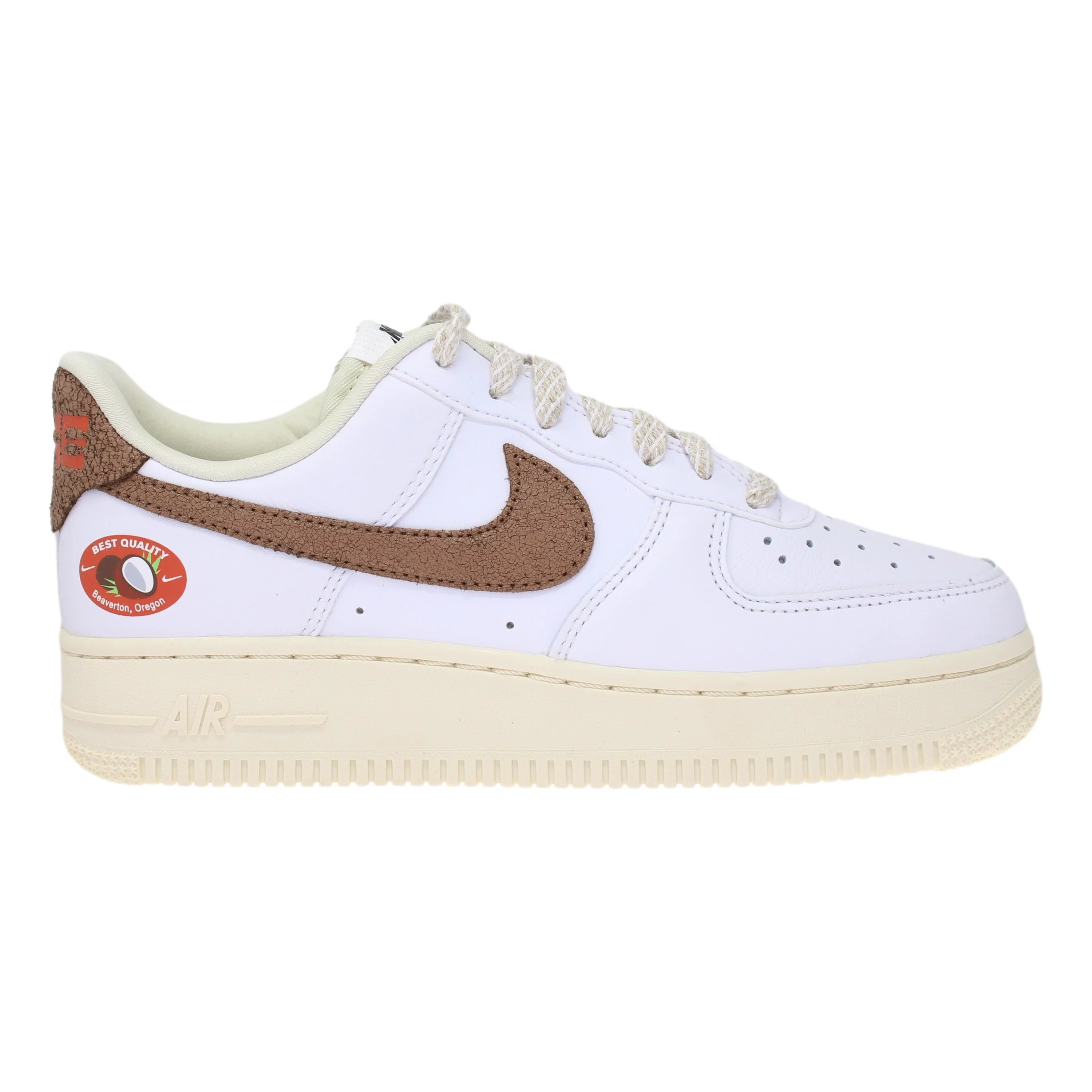 Nike Air Force 1 '07 LX White/Archaeo Brown DJ9943-101 Women's Size 6 Medium